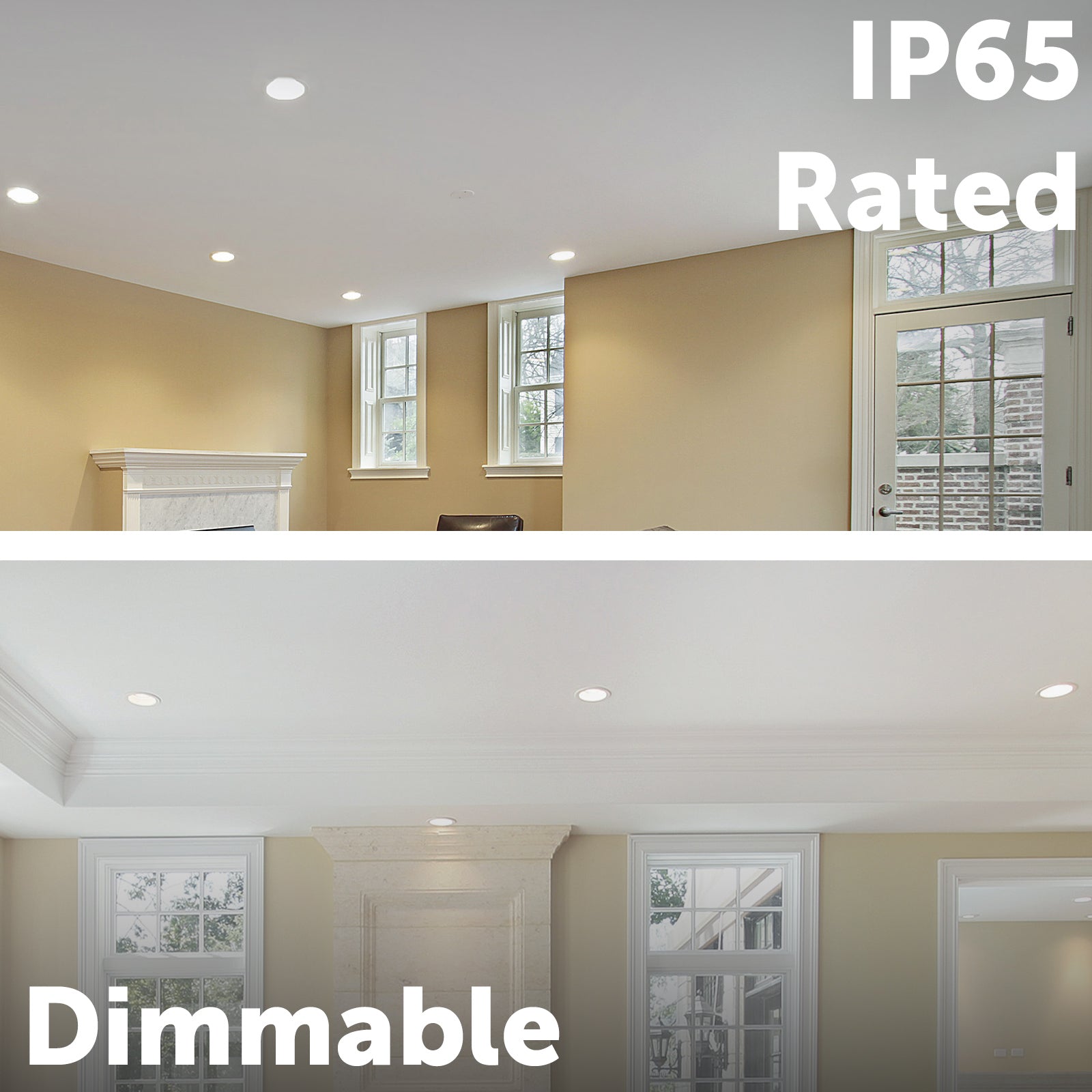 Arlec IP65 dimmable LED downlight, 92mm recessed tri-colour ceiling light for wet areas