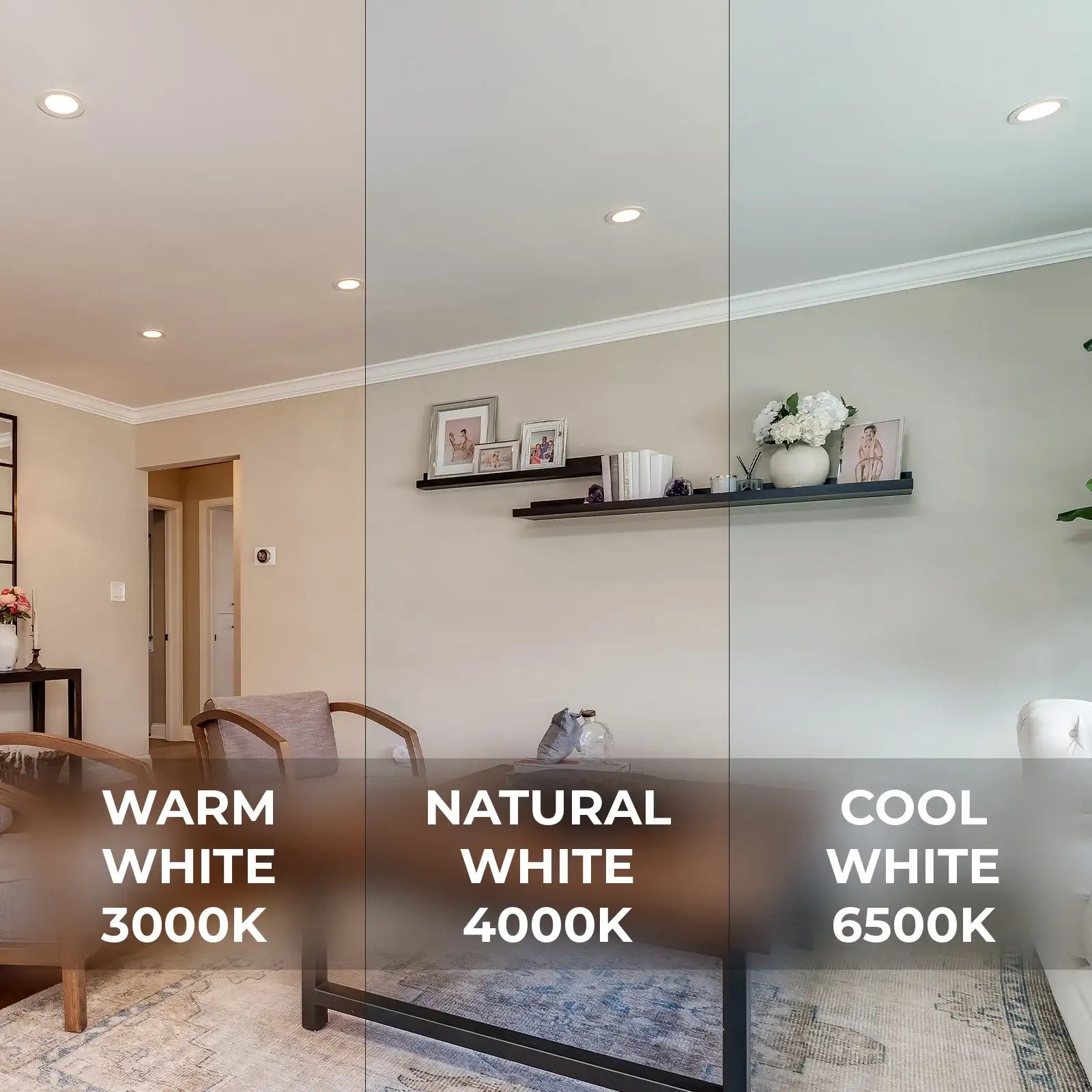 Arlec 2-pack LED downlights, tri-colour dimmable flush lens ceiling lights, plug and play