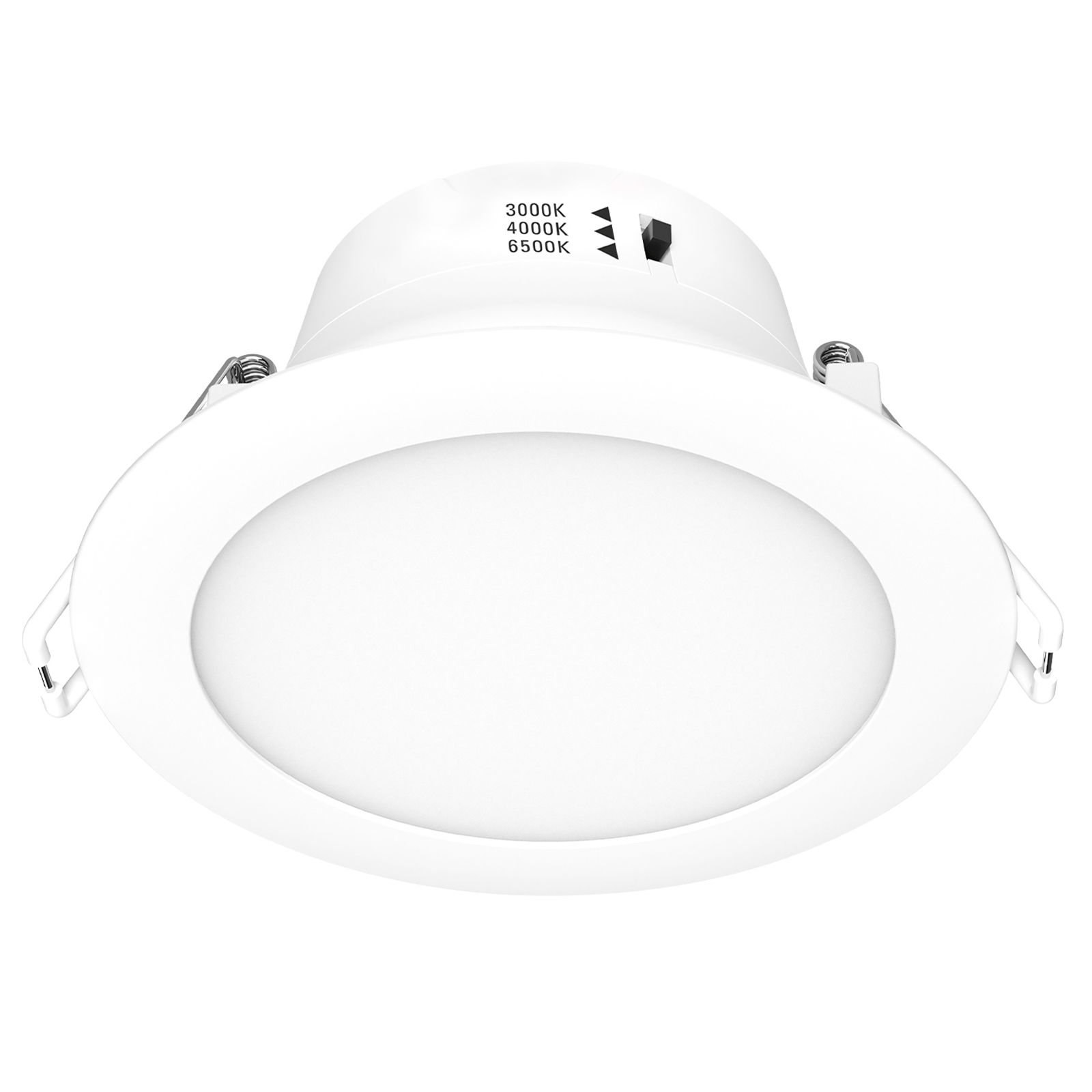 Arlec 2-pack LED downlights, tri-colour dimmable flush lens ceiling lights, plug and play