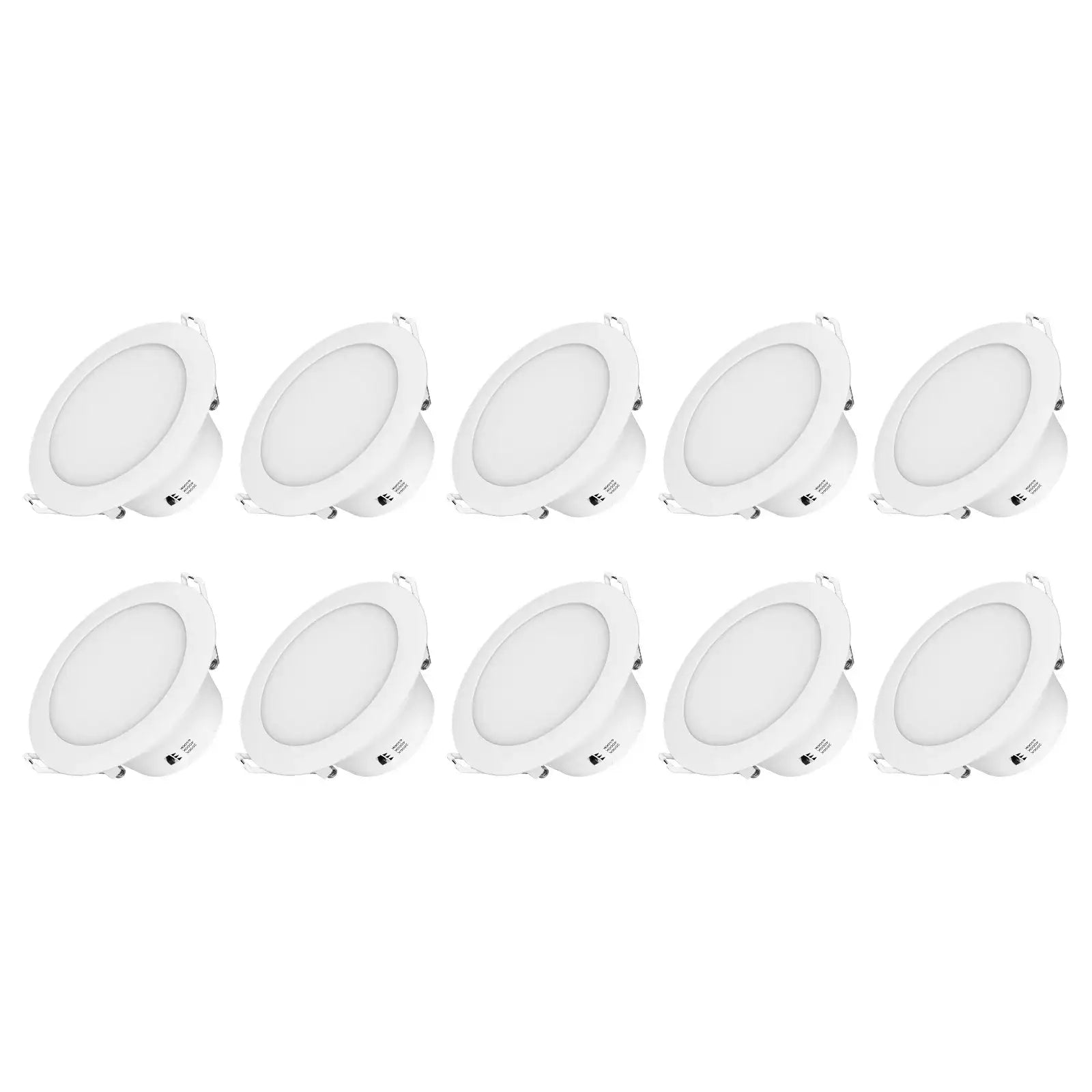 Arlec trade 10-pack LED downlights, tri-colour dimmable plug base lights, 92mm LED ceiling kit