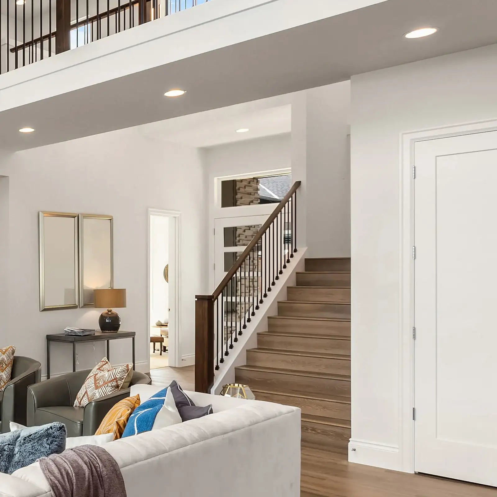 Arlec 2-pack recessed LED downlights, tri-colour dimmable ceiling lights with plug