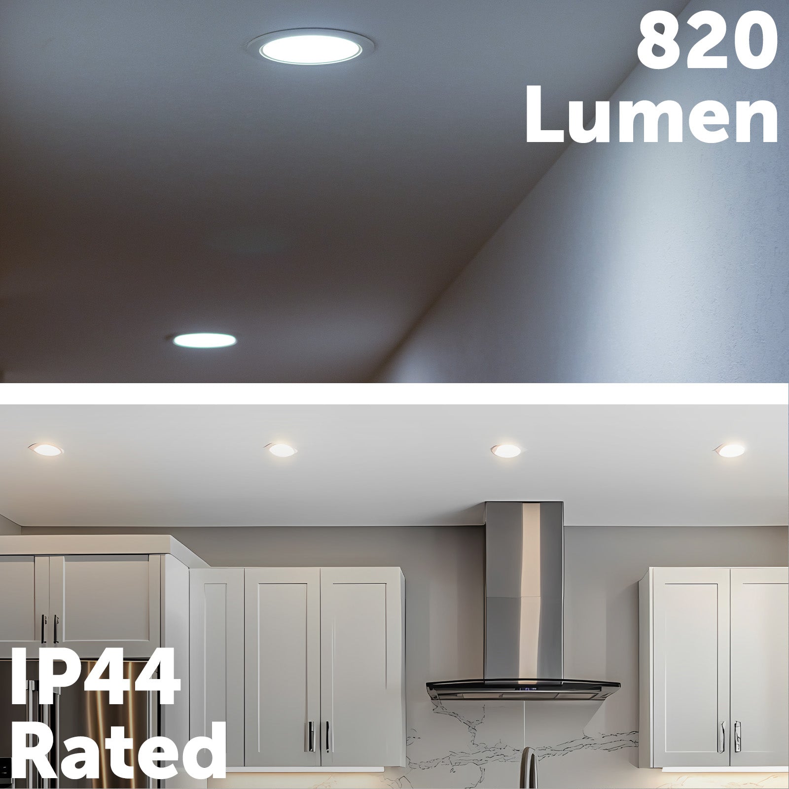 Arlec recessed lens LED downlight, tri-colour dimmable ceiling light, 92mm LED fixture