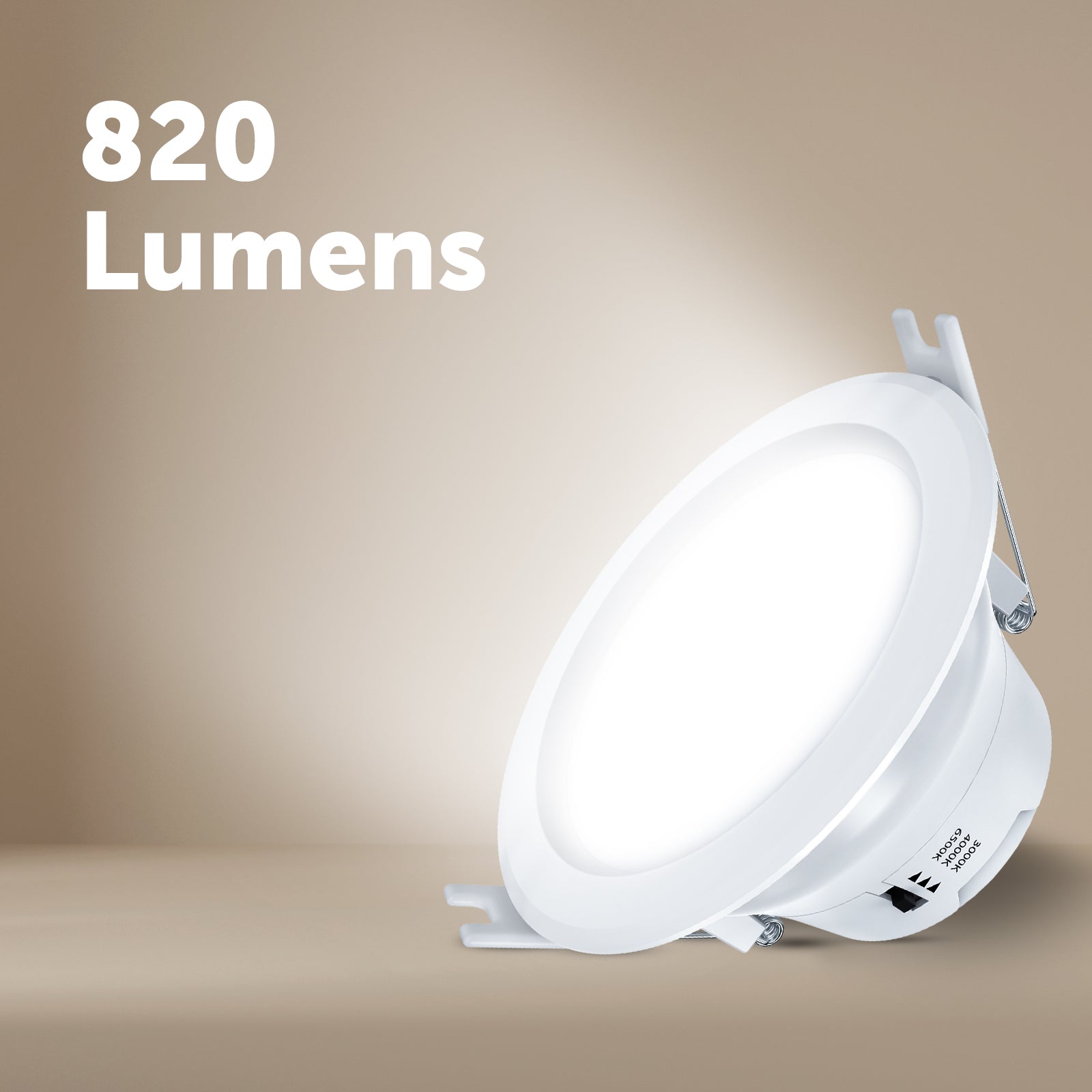 Arlec recessed lens LED downlight, tri-colour dimmable ceiling light, 92mm LED fixture