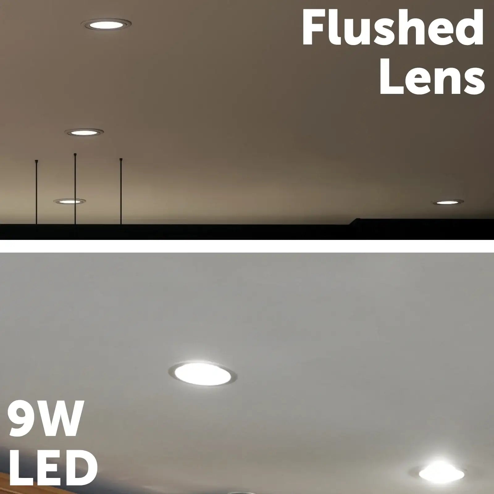 Arlec tri-colour dimmable LED downlight, energy-efficient recessed light with plug and lead