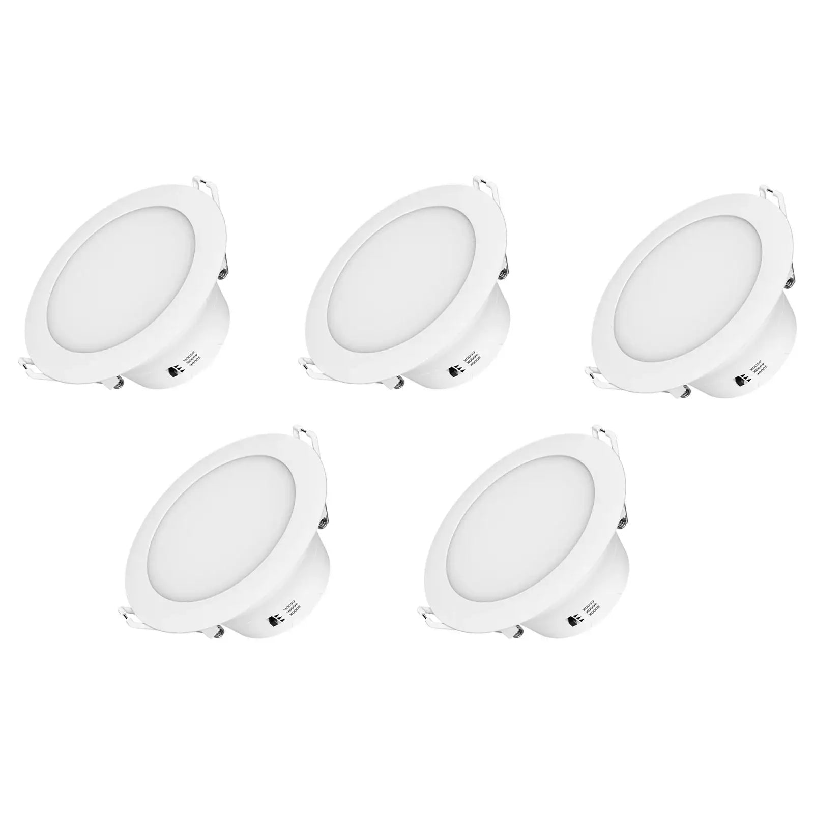 Arlec 5-pack dimmable LED downlights, tri-colour plug base downlights, recessed ceiling LED light set