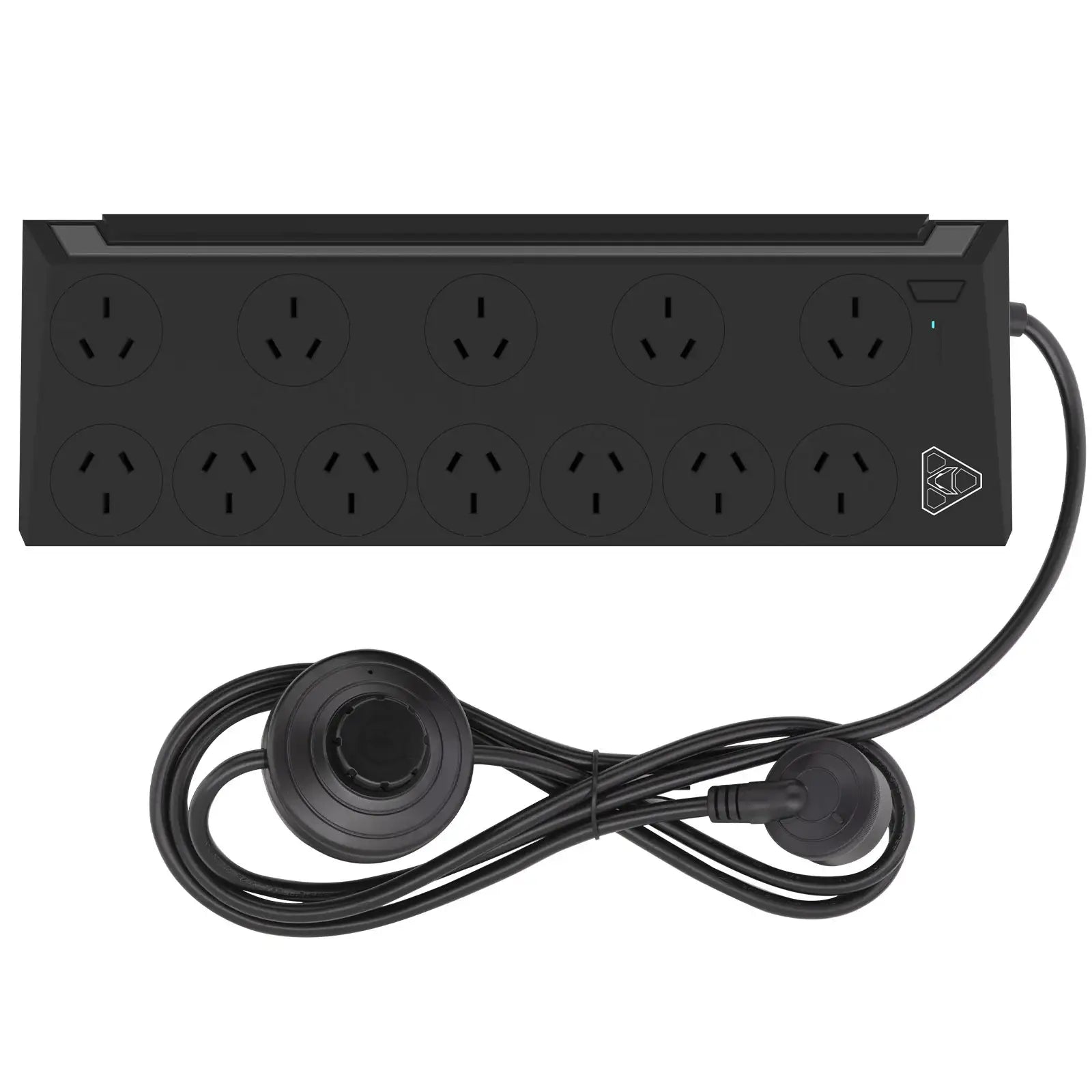 Arlec 12 outlet gaming surge protector powerboard with master foot switch