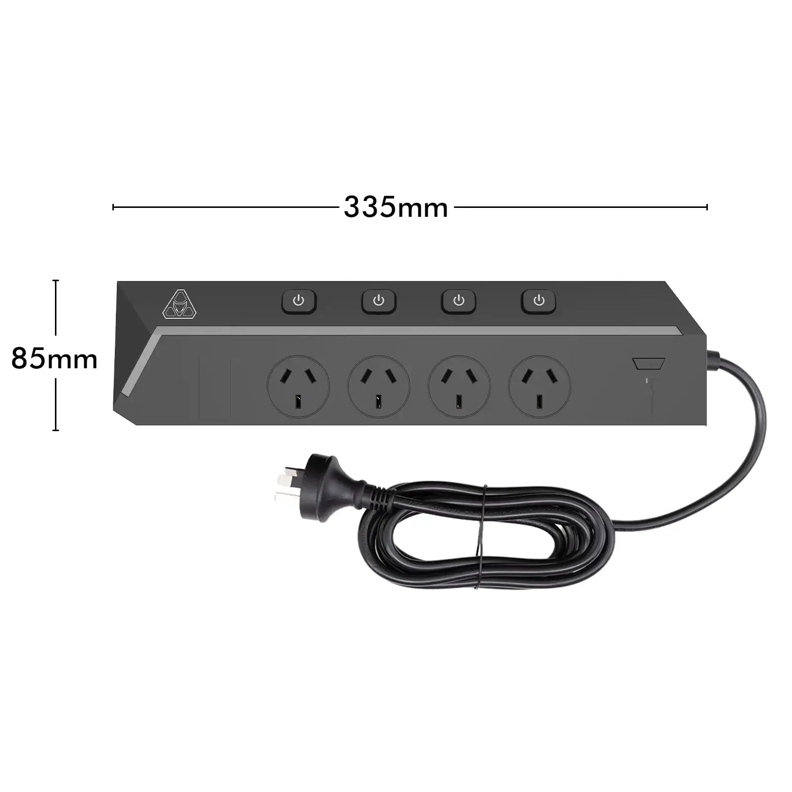 4 outlet premium surge protected powerboard by Arlec with individual switches