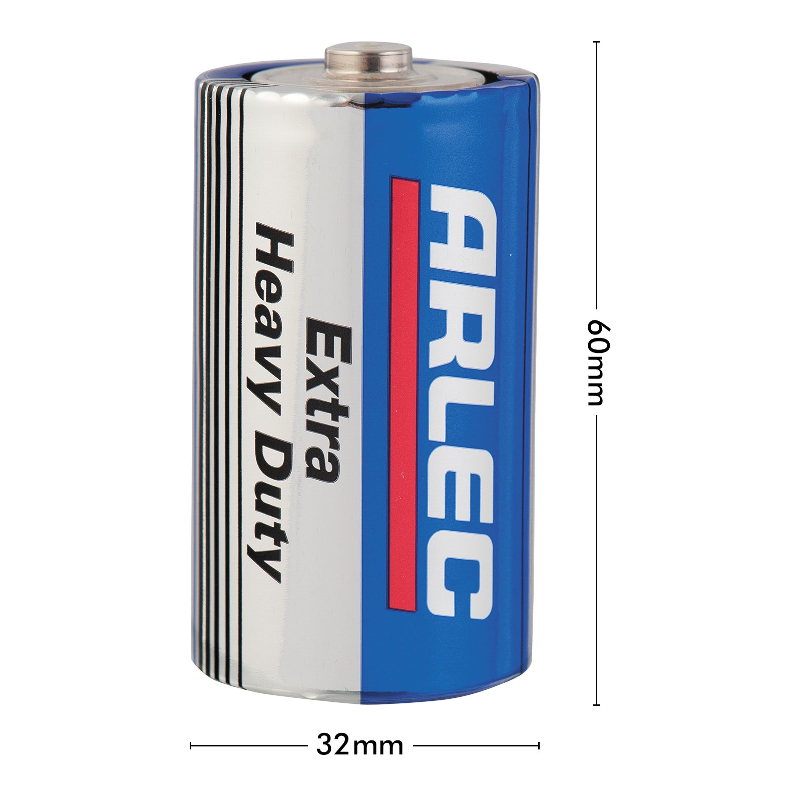 Arlec D size heavy duty batteries – 2 pack for long use devices