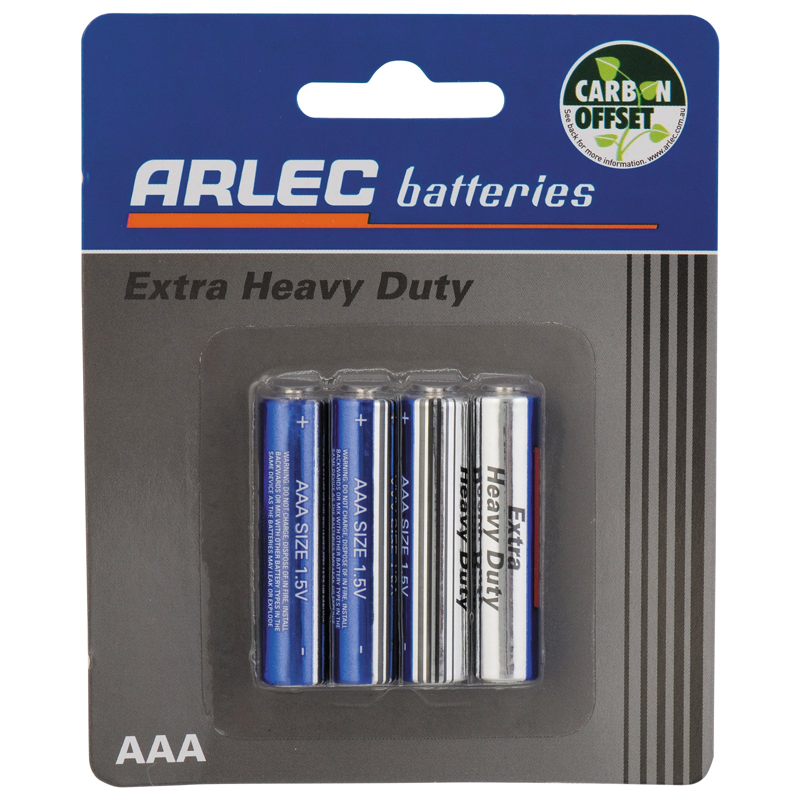 Arlec AAA heavy duty batteries – 4 pack for frequent-use items