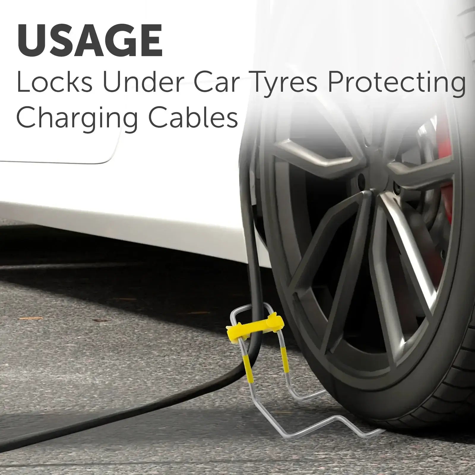 Anti-theft EV Charger Cable Lock for tyres, Arlec cable security solution for electric vehicles