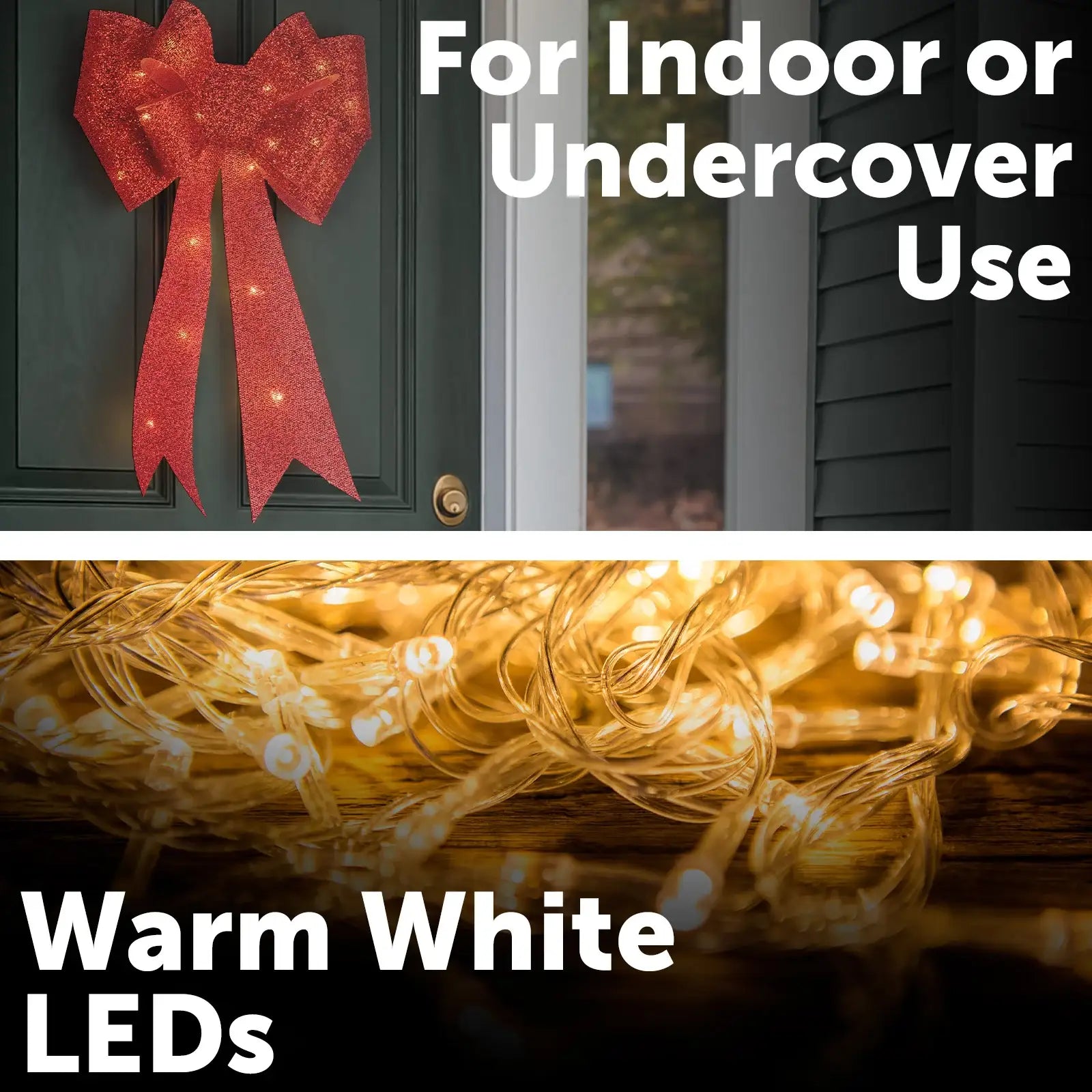 Arlec LED glitter bow, battery operated indoor decorative ribbon light, warm white bow lighting