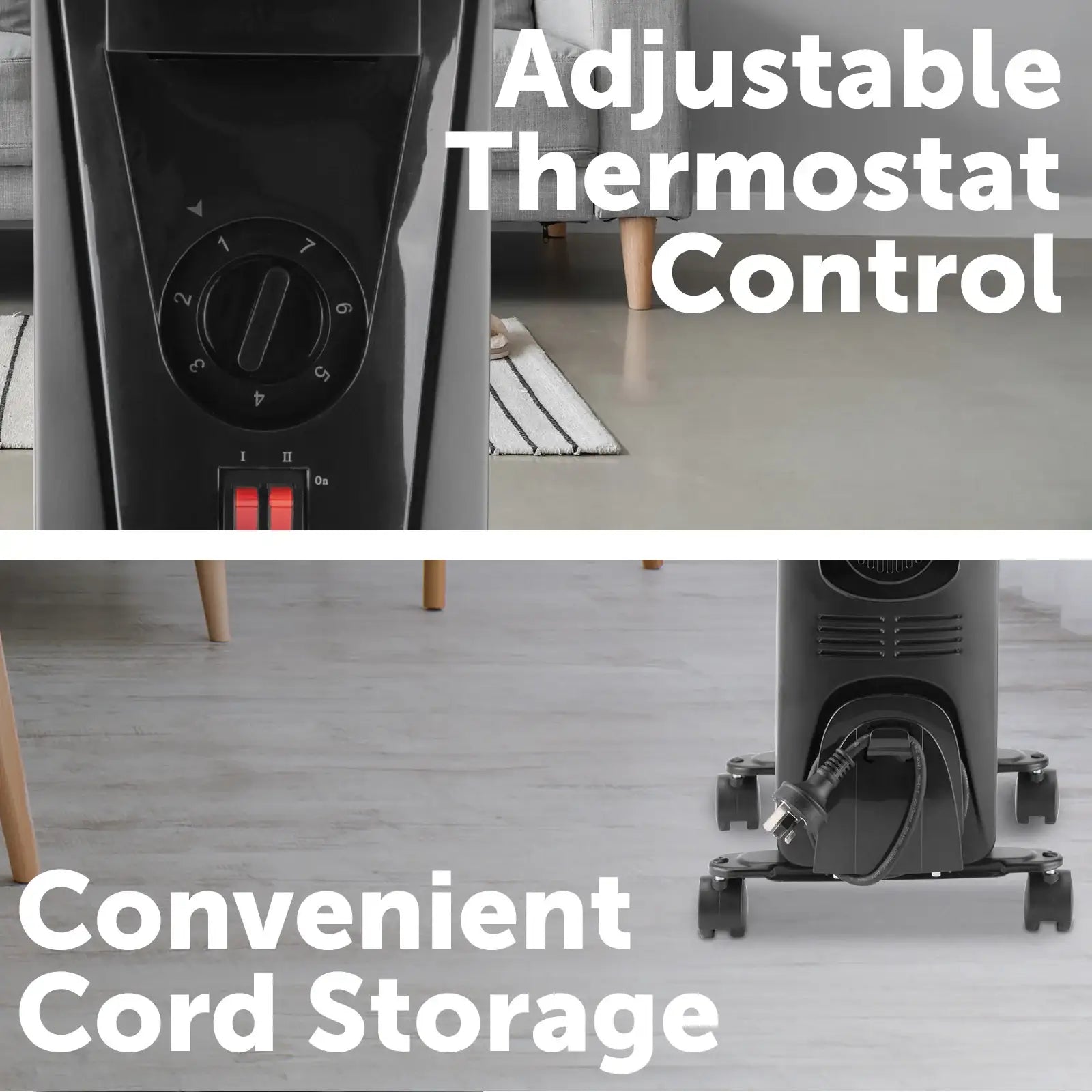 Arlec 1500W 7 Fin Oil Heater with 24 Hour Timer for efficient home heating