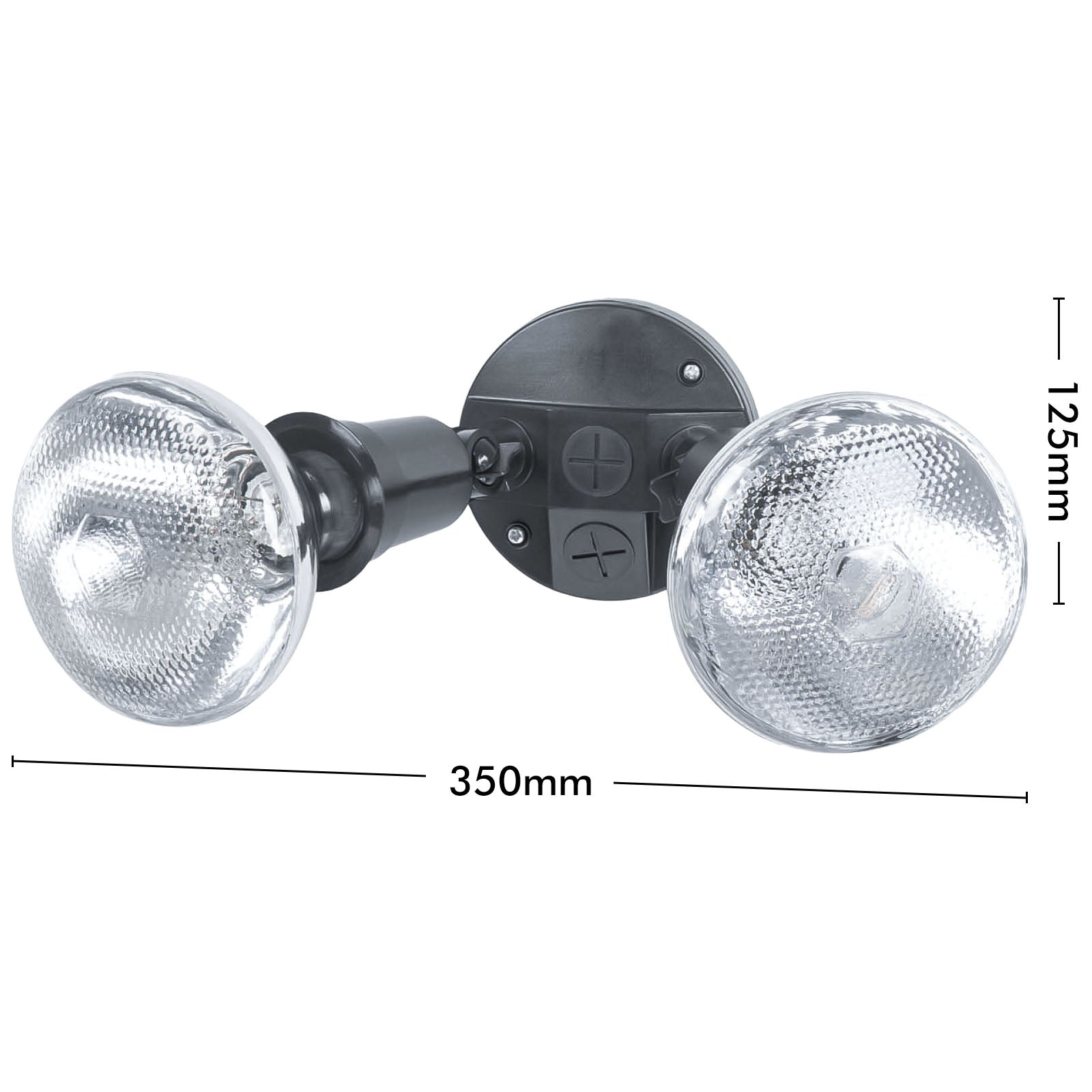 Arlec Black 150W Compact Twin Security Flood Light