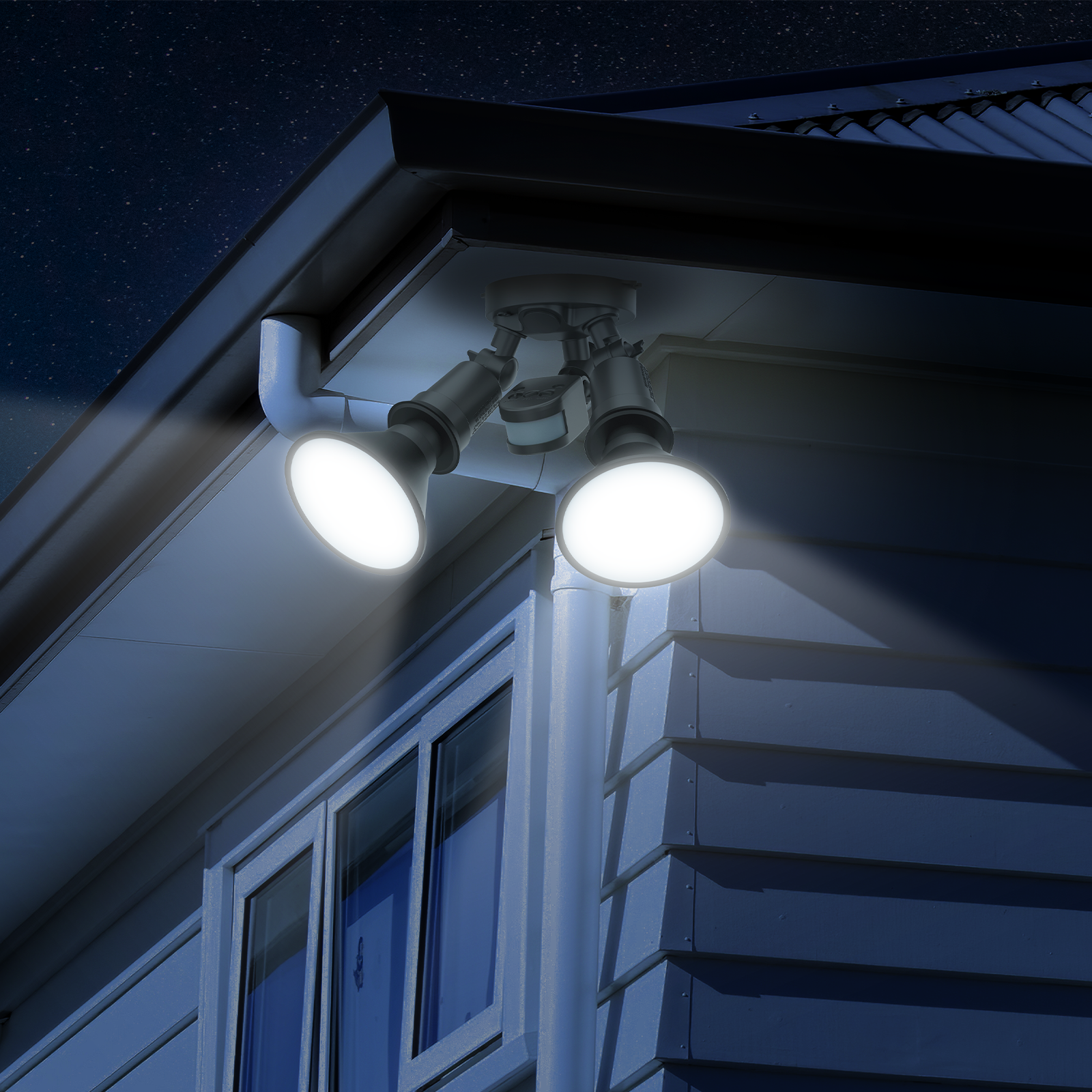 Arlec twin head hardwired LED floodlight – 1900 lumens motion sensor security light for outdoor installation