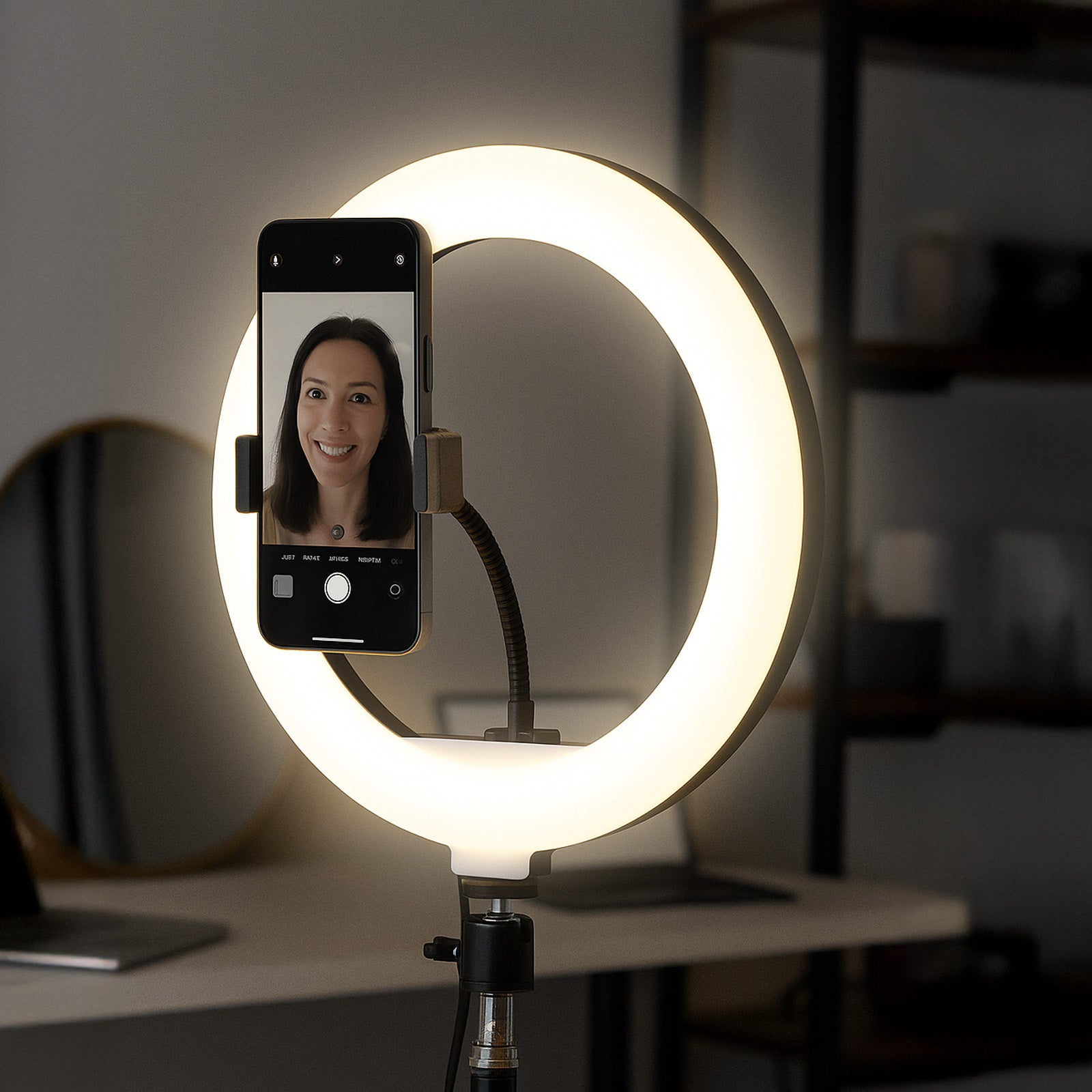 Arlec 26cm CCT ring light, professional lighting for makeup or streaming