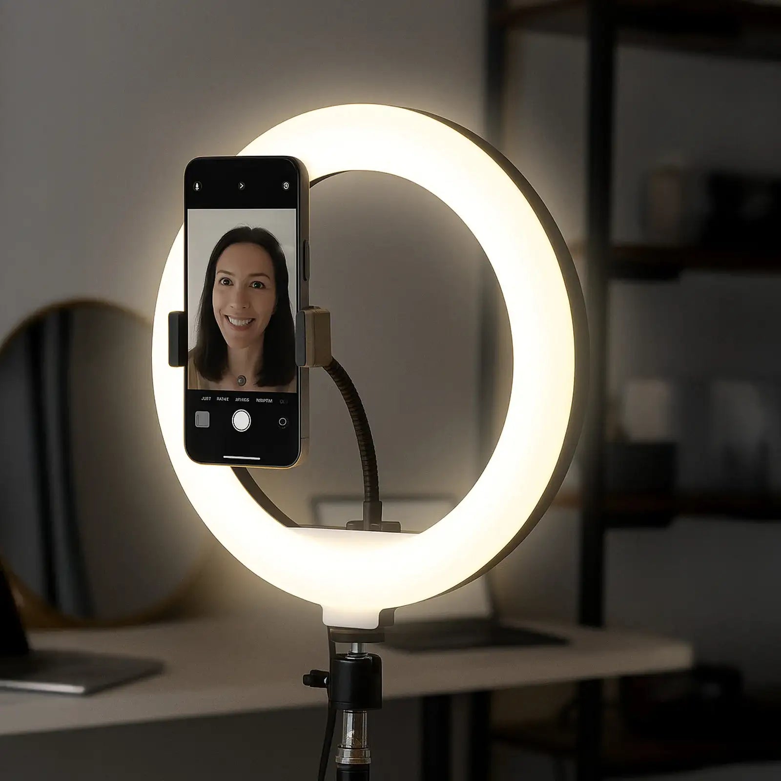 Arlec 26cm CCT ring light, professional lighting for makeup or streaming