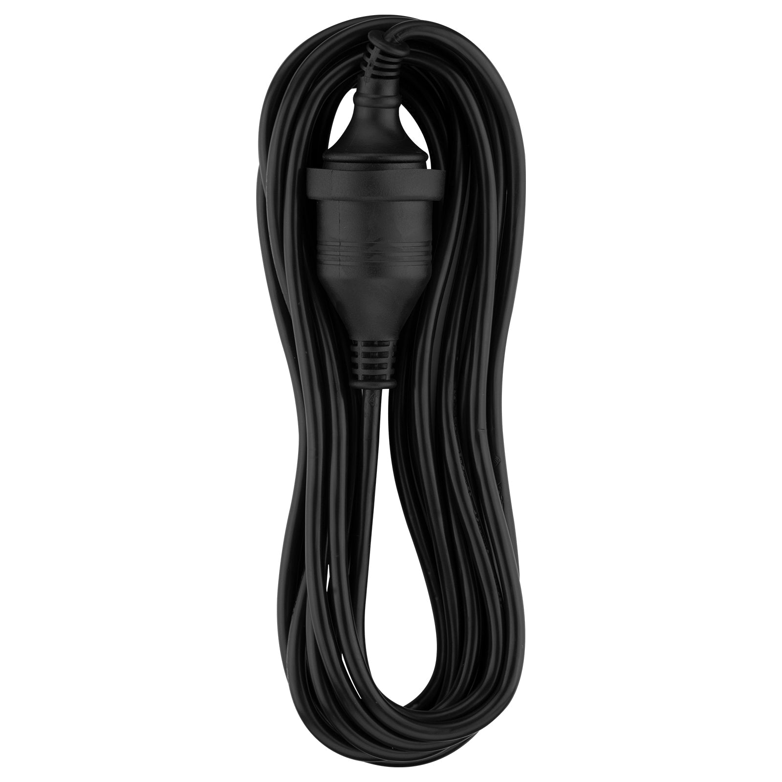 Black Domestic Extension Lead - 5m - black extension lead, 5m household power cable, home extension cord