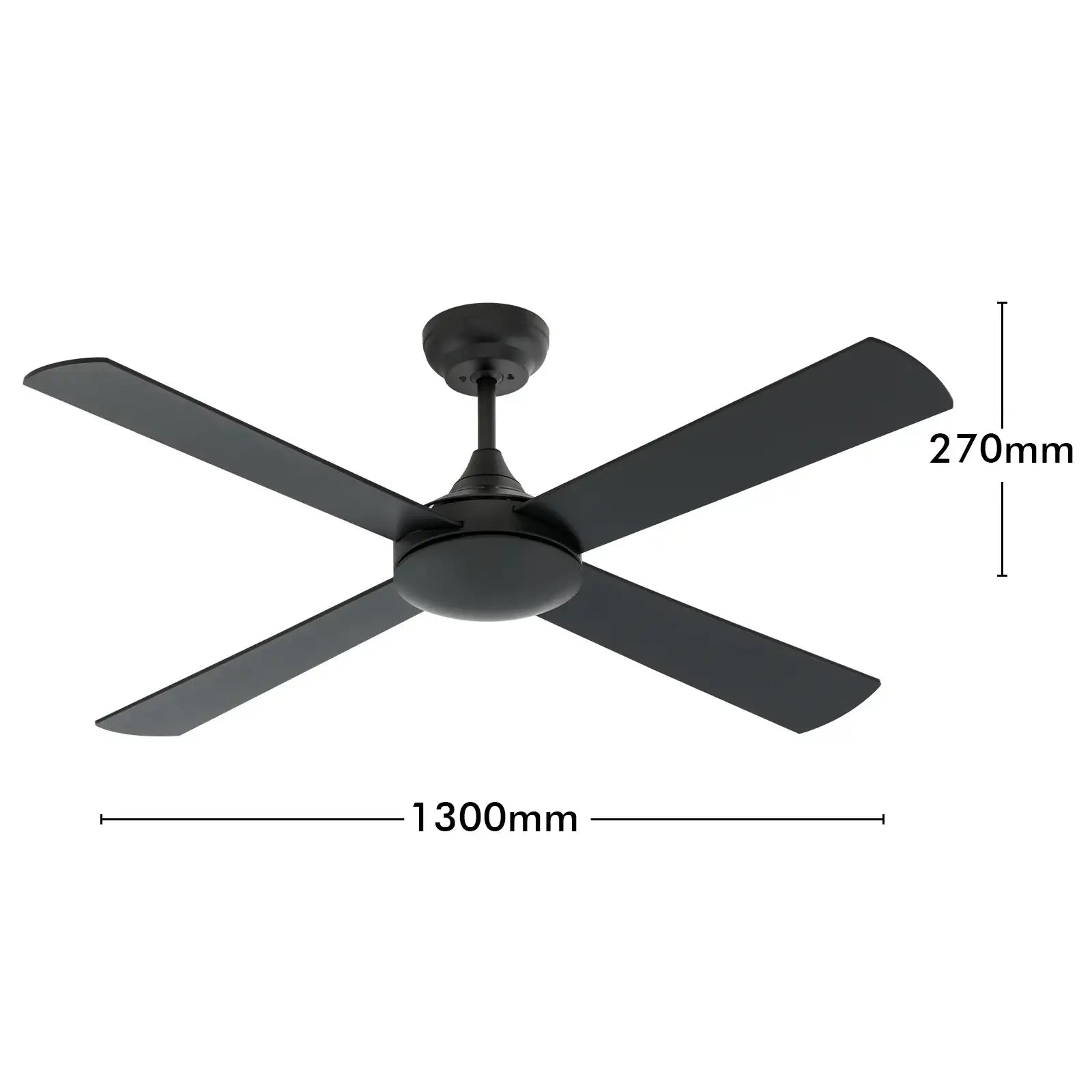 arlec 130cm boston II black fan – large ceiling fan with remote; stylish matte black ceiling fan; reversible quiet dc motor fan
