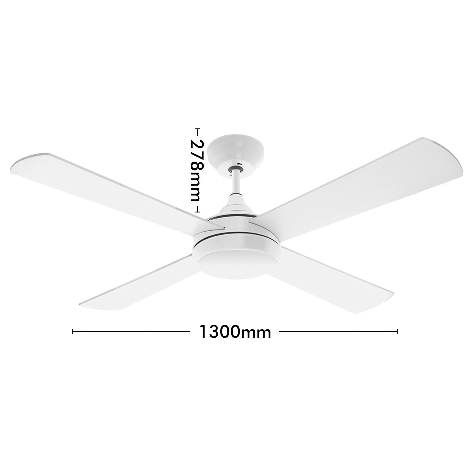 arlec 130cm ceiling fan with cct light – tri-colour led ceiling fan; remote controlled white ceiling fan; stylish and quiet fan