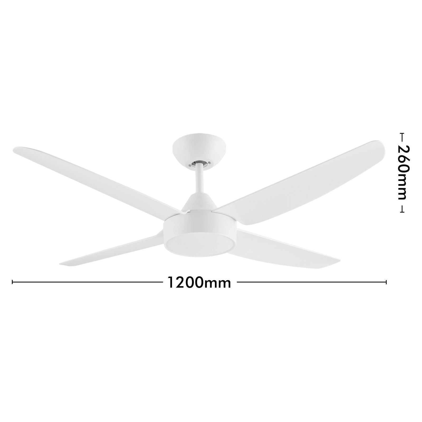 arlec 120cm chicago ceiling fan – 4 blade ac ceiling fan; efficient air movement; summer/winter reversible fan
