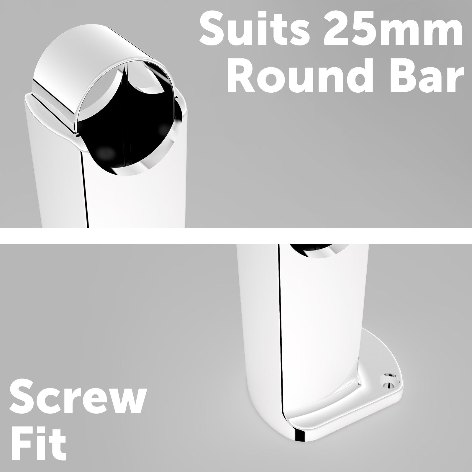 Arlec chrome towel rail bracket kit for secure and easy installation