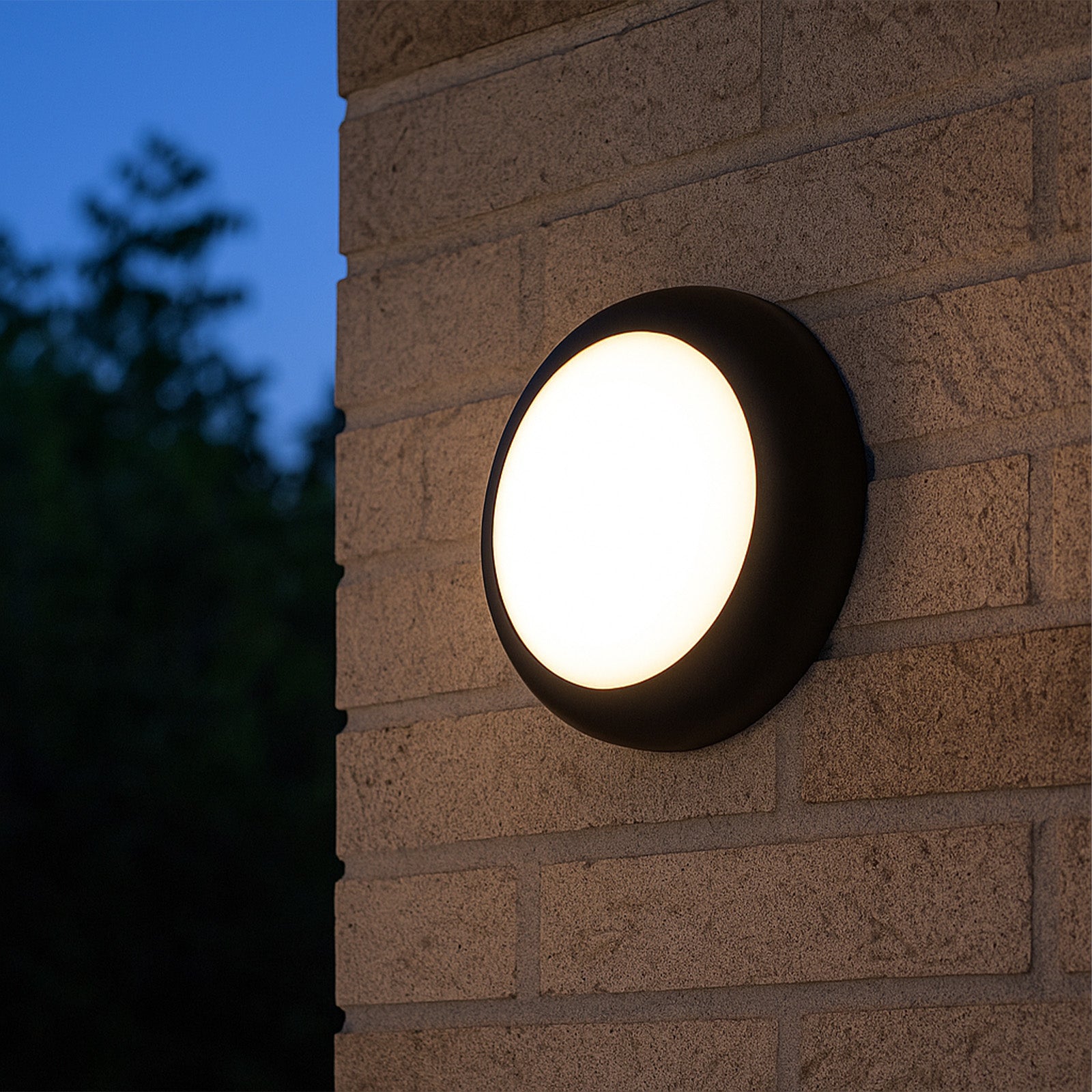 Arlec Dorset 14W CCT LED Round Bunker Light - bunker wall light, energy efficient LED, CCT selectable light