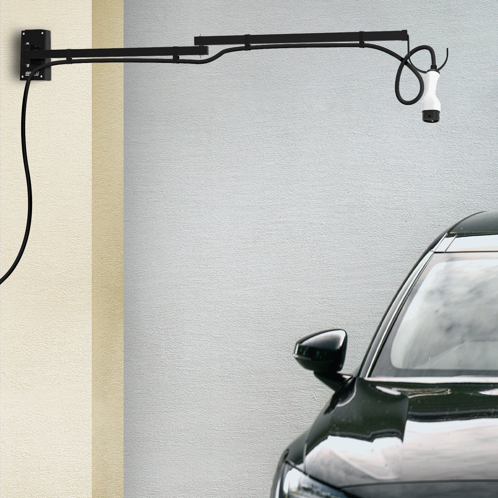 Arlec EV Charging Cable Management System for organized cable storage, wall-mountable, ideal for home or commercial use