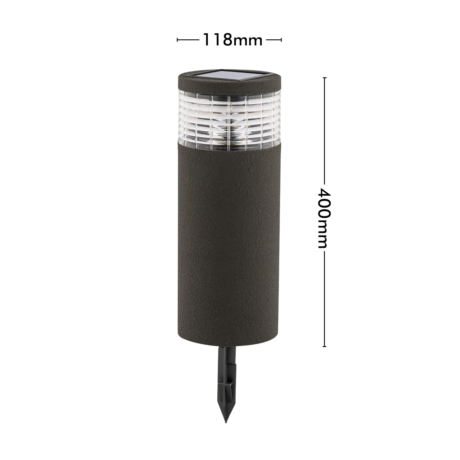 Arlec Grey Render Finish Sandor Solar Bollard Light