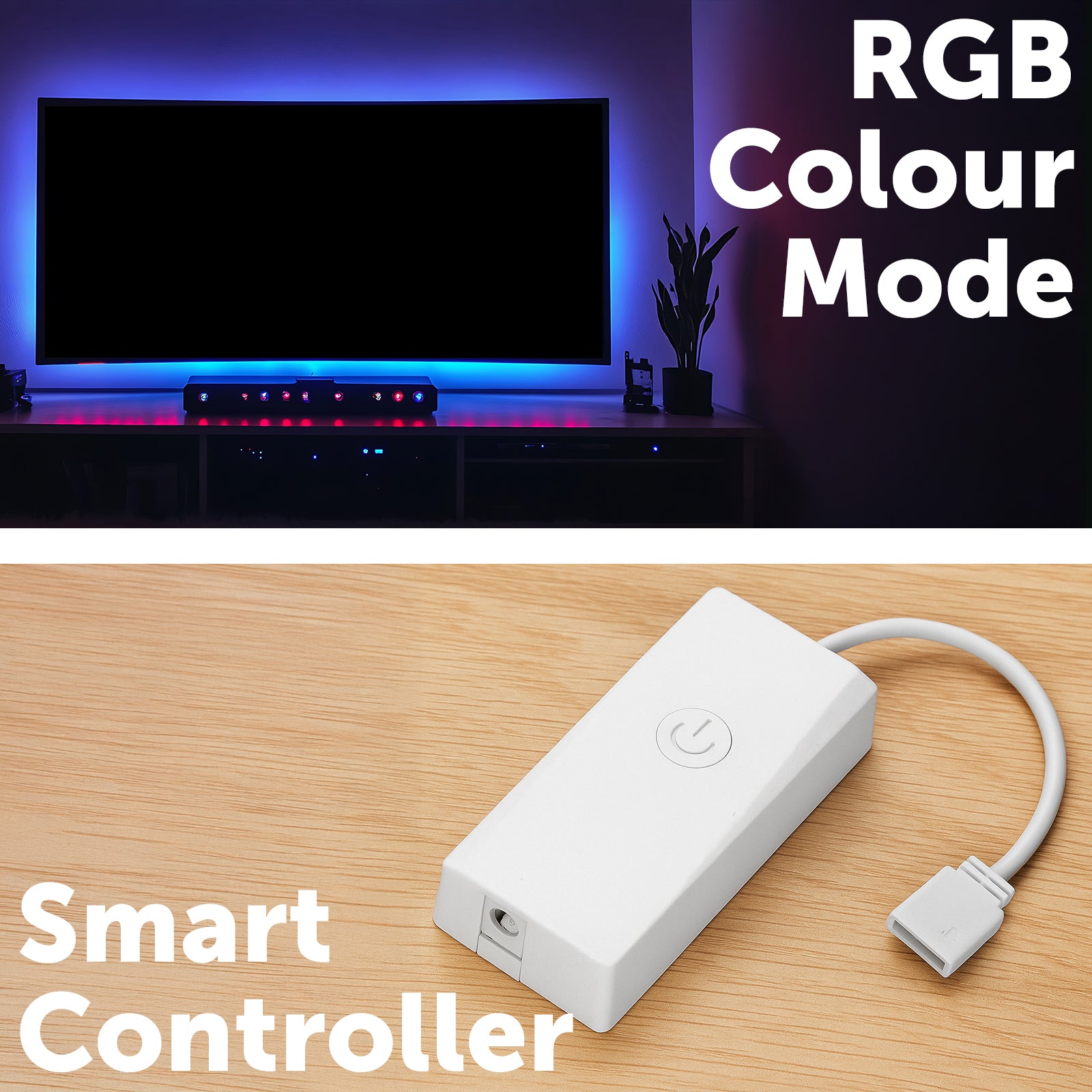 Arlec 10m RGB smart LED strip light with Grid Connect app, vibrant color control