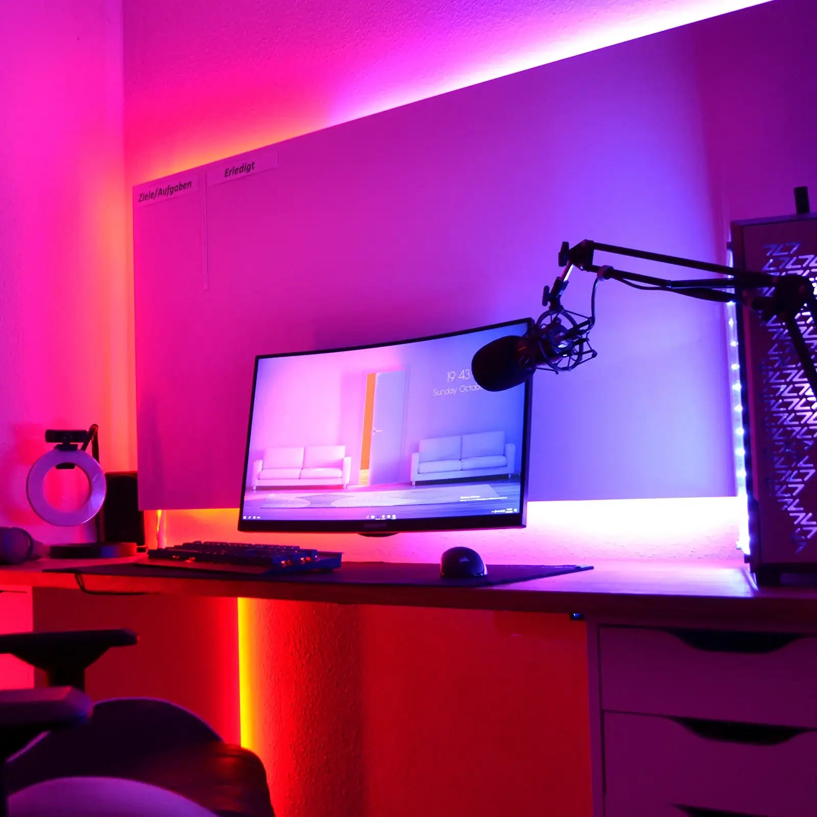 Arlec 2m RGB LED strip light, smart light with Razer Chroma sync