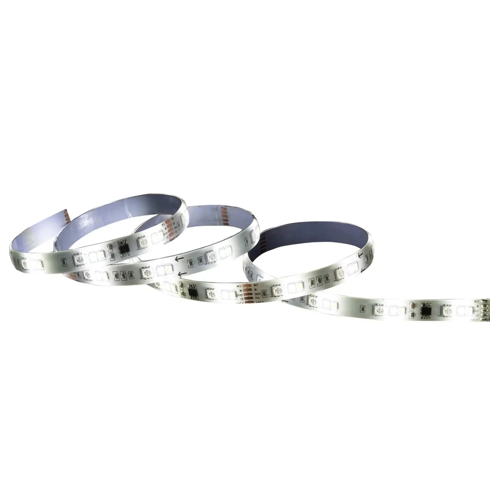 2m RGB LED strip light with sound sync, Wi-Fi control, customizable segments, and ambient effects