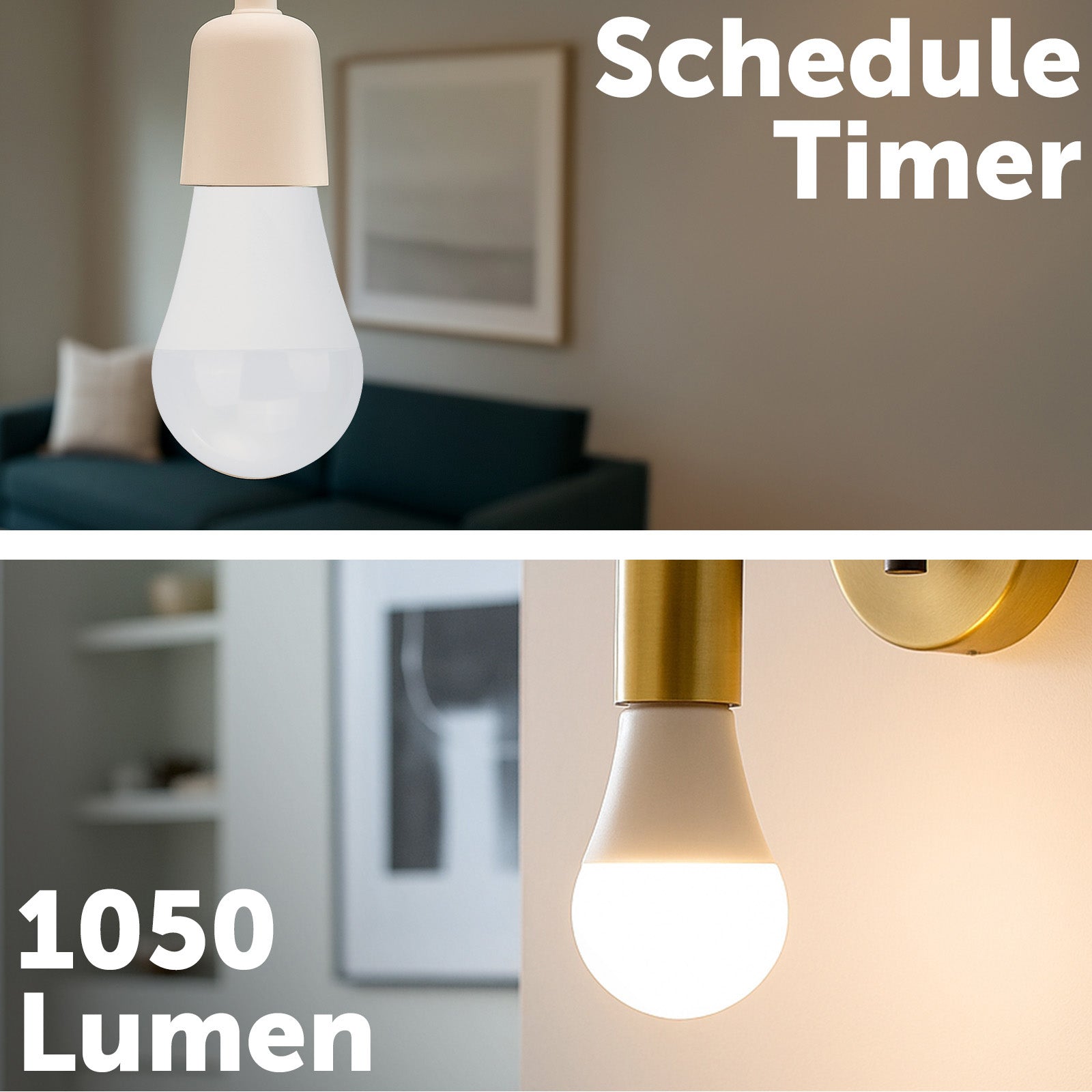 Smart E27 LED 12W light with CCT adjustment, app dimming, Google Assistant, Alexa and Grid Connect compatibility