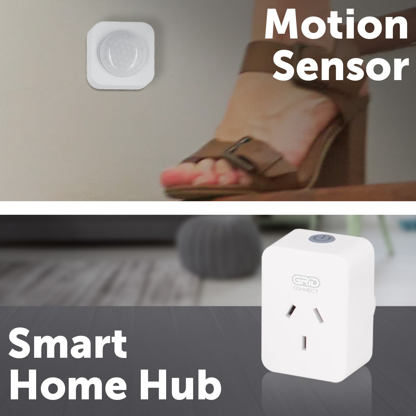 Smart home control kit with sensors, Wi-Fi automation, Grid Connect app, compatible with Alexa and Google