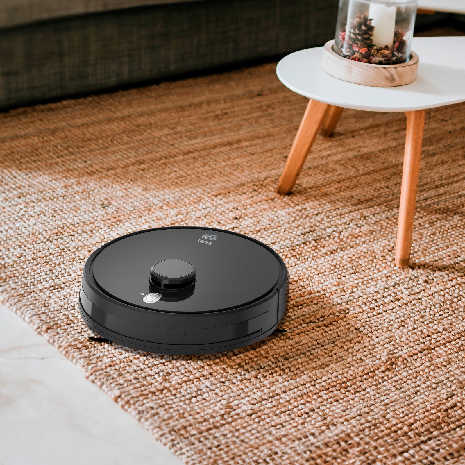 Smart robotic vacuum with laser navigation, app and voice control, 2500Pa suction, mopping function, and virtual wall support