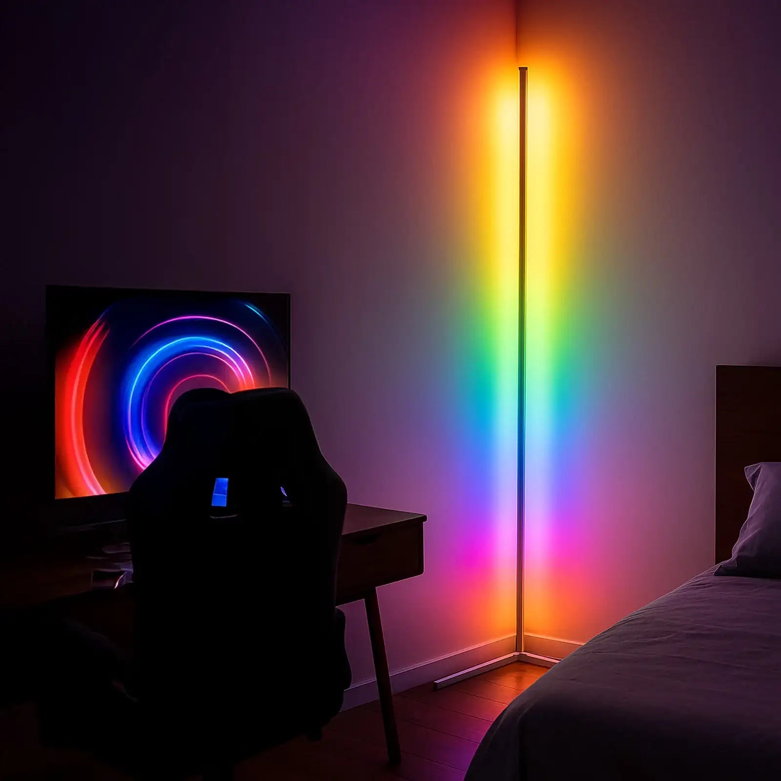 RGB corner light with Razer Chroma sync, smart control via Grid Connect