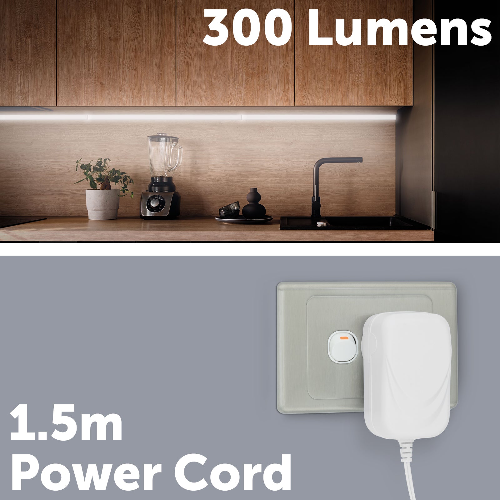 Arlec smart slimline RGB bar light – under cabinet Wi-Fi LED strip with app control