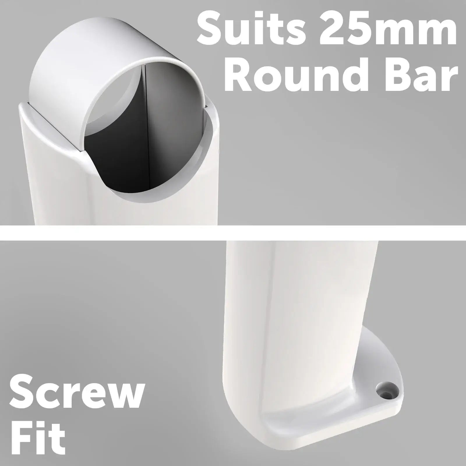 Arlec white heated towel rail bracket kit for seamless installation