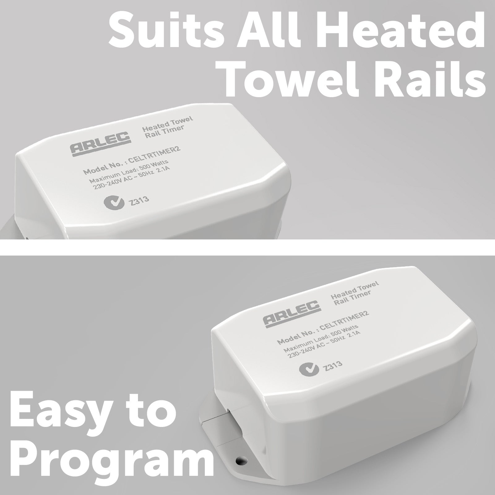 Arlec heated towel rail timer for automatic control and energy efficiency