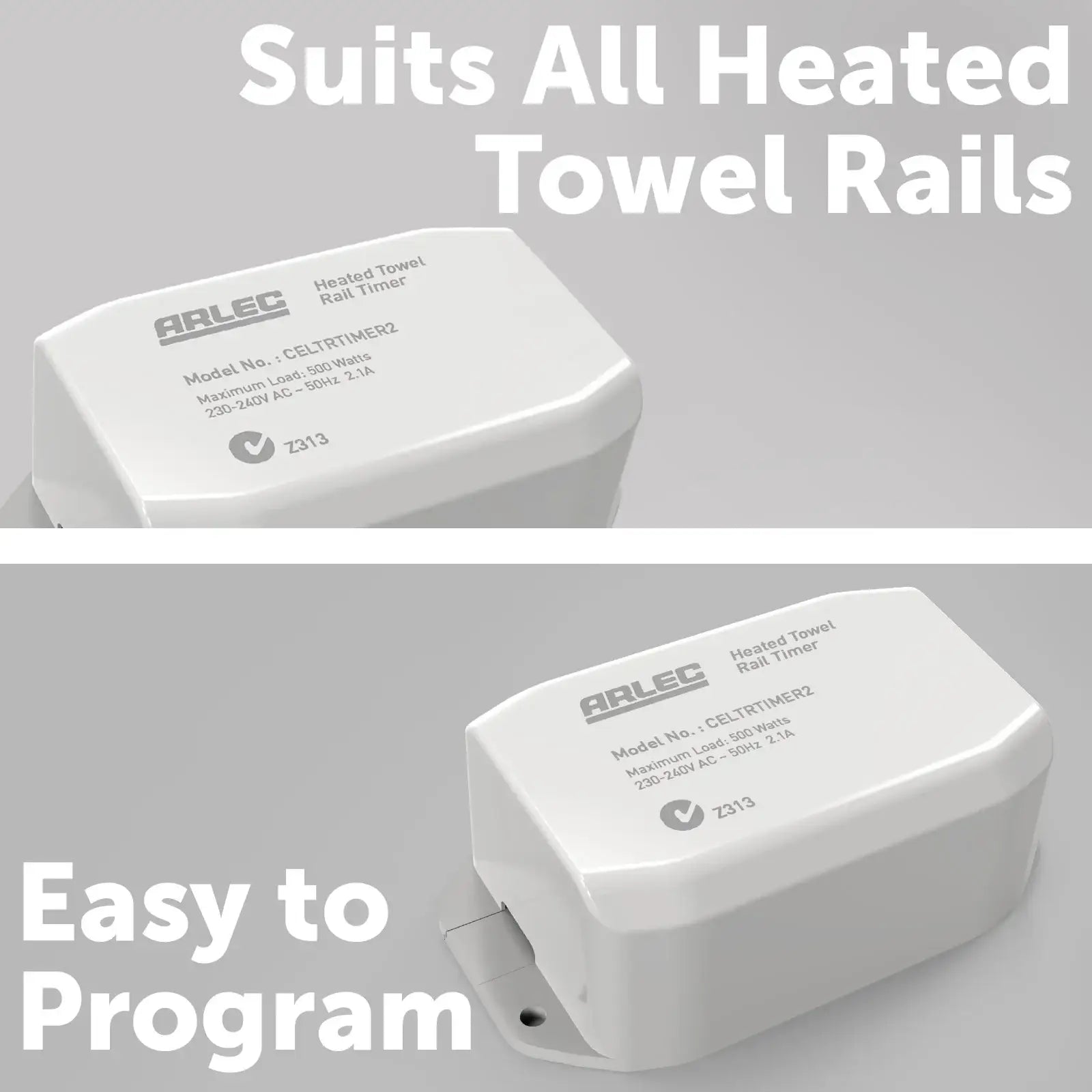 Arlec heated towel rail timer for automatic control and energy efficiency