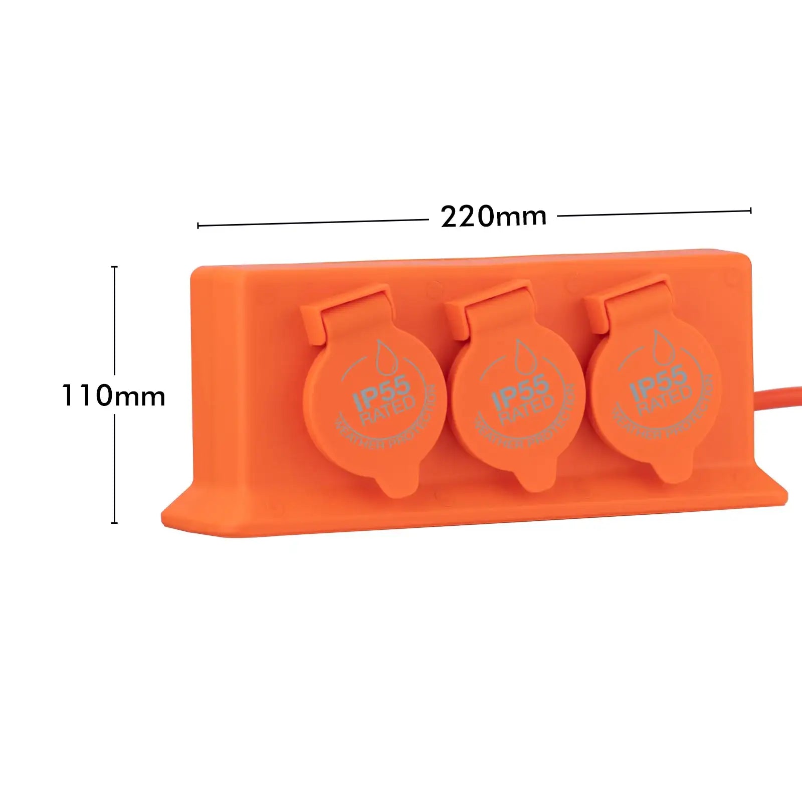Arlec IP55 6 Outlet Weatherproof Powerboard - waterproof powerboard, 6 outlet extension, outdoor weatherproof board