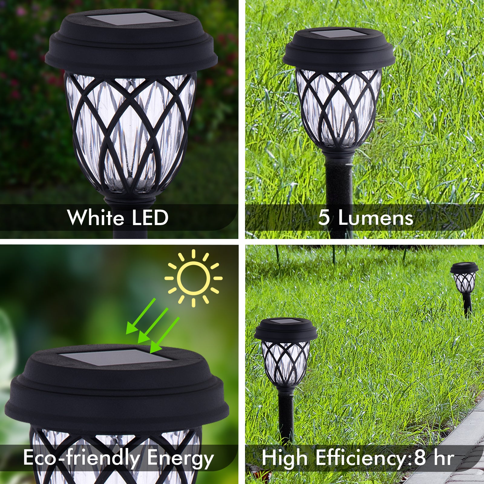 Arlec LED solar garden path light – 5 lumen dusk-to-dawn lighting for walkways with IP44 rating