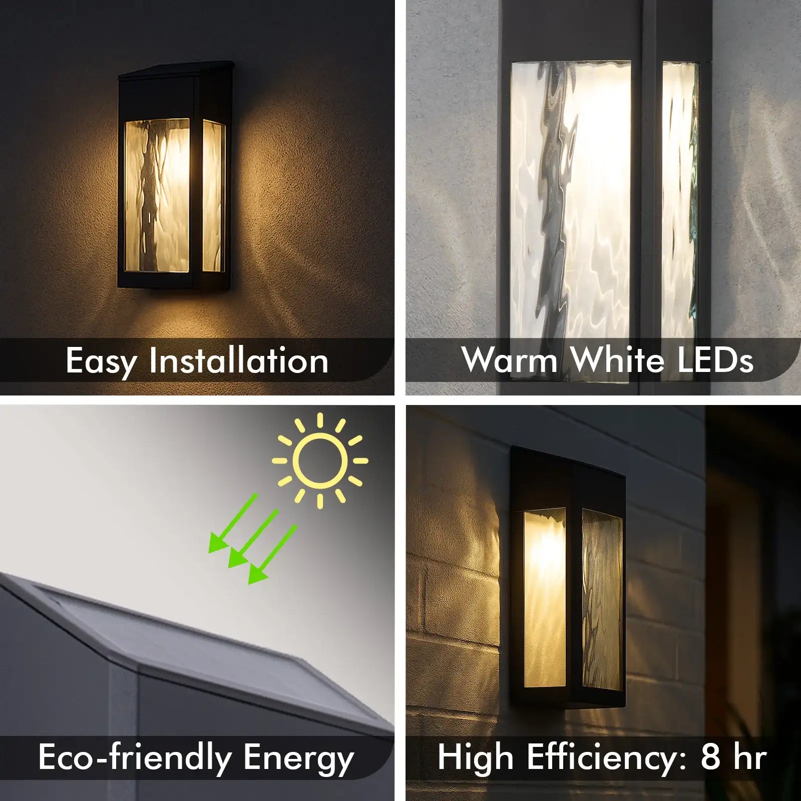 Arlec LED Wave Glass Effect Accent Solar Light - solar powered light, energy efficient LED