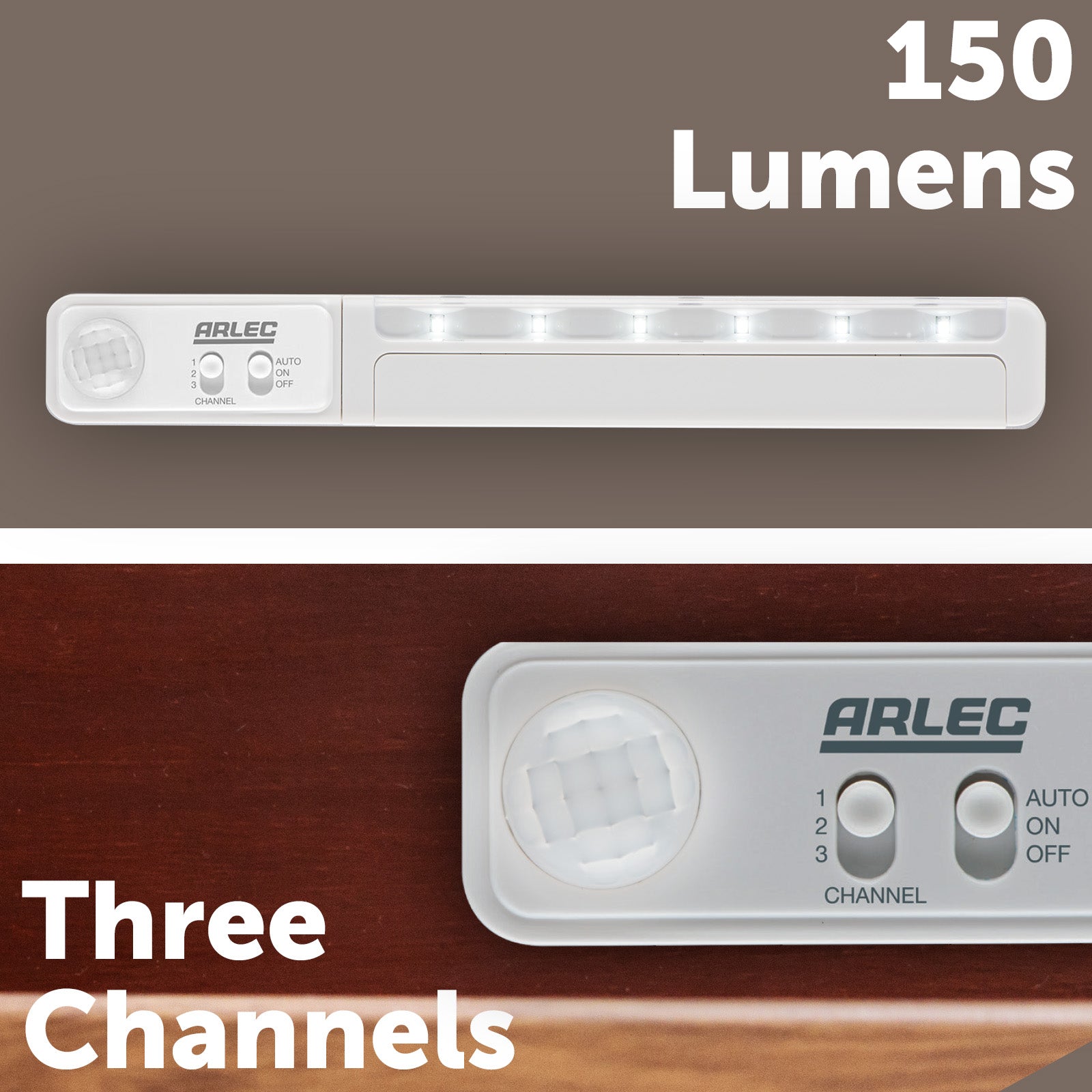 Arlec wireless linkable LED sensor light kit, battery-powered motion-activated lighting