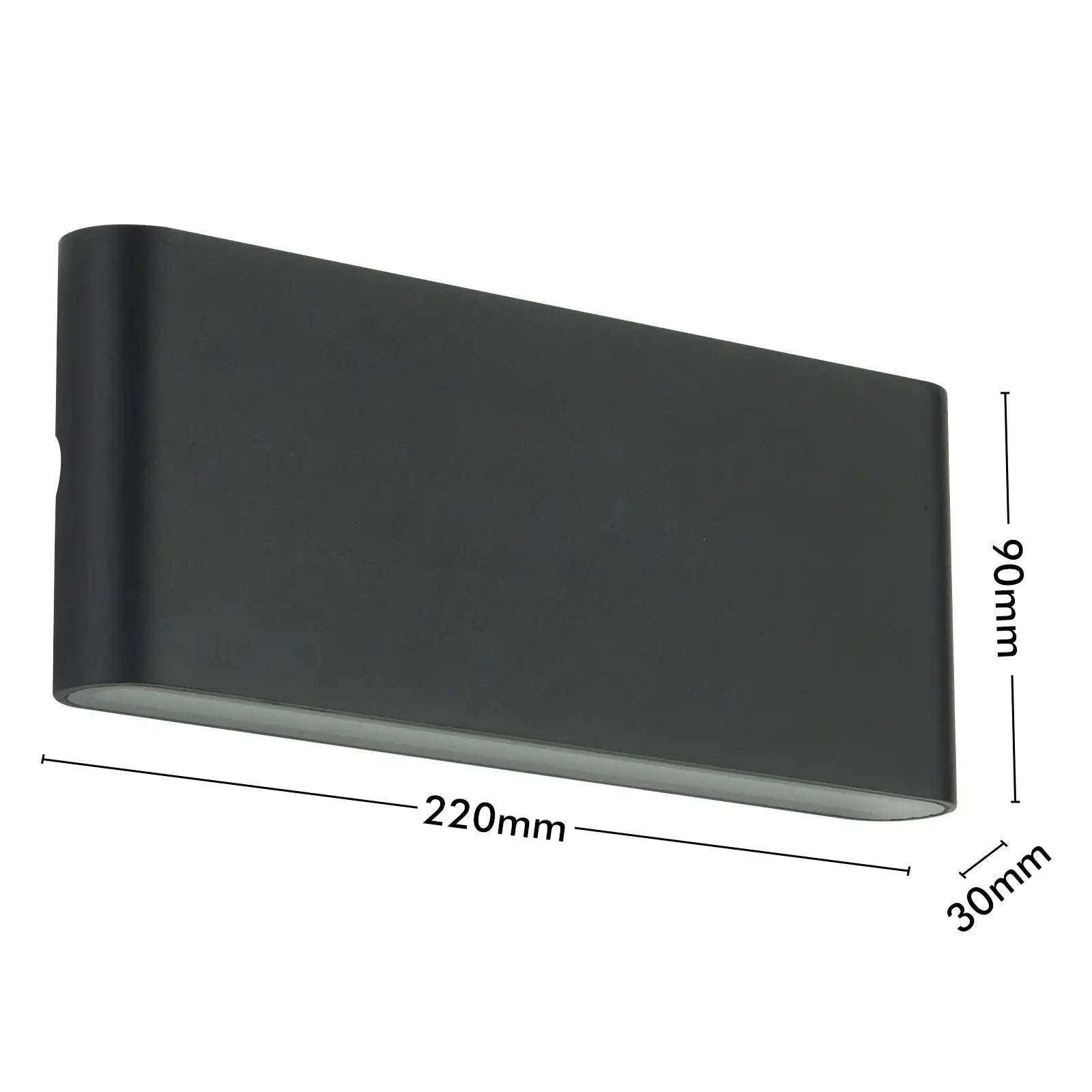 Arlec Large Doppia LED CCT Slim Line Wall Light - exterior wall light, energy efficient LED, CCT selectable light