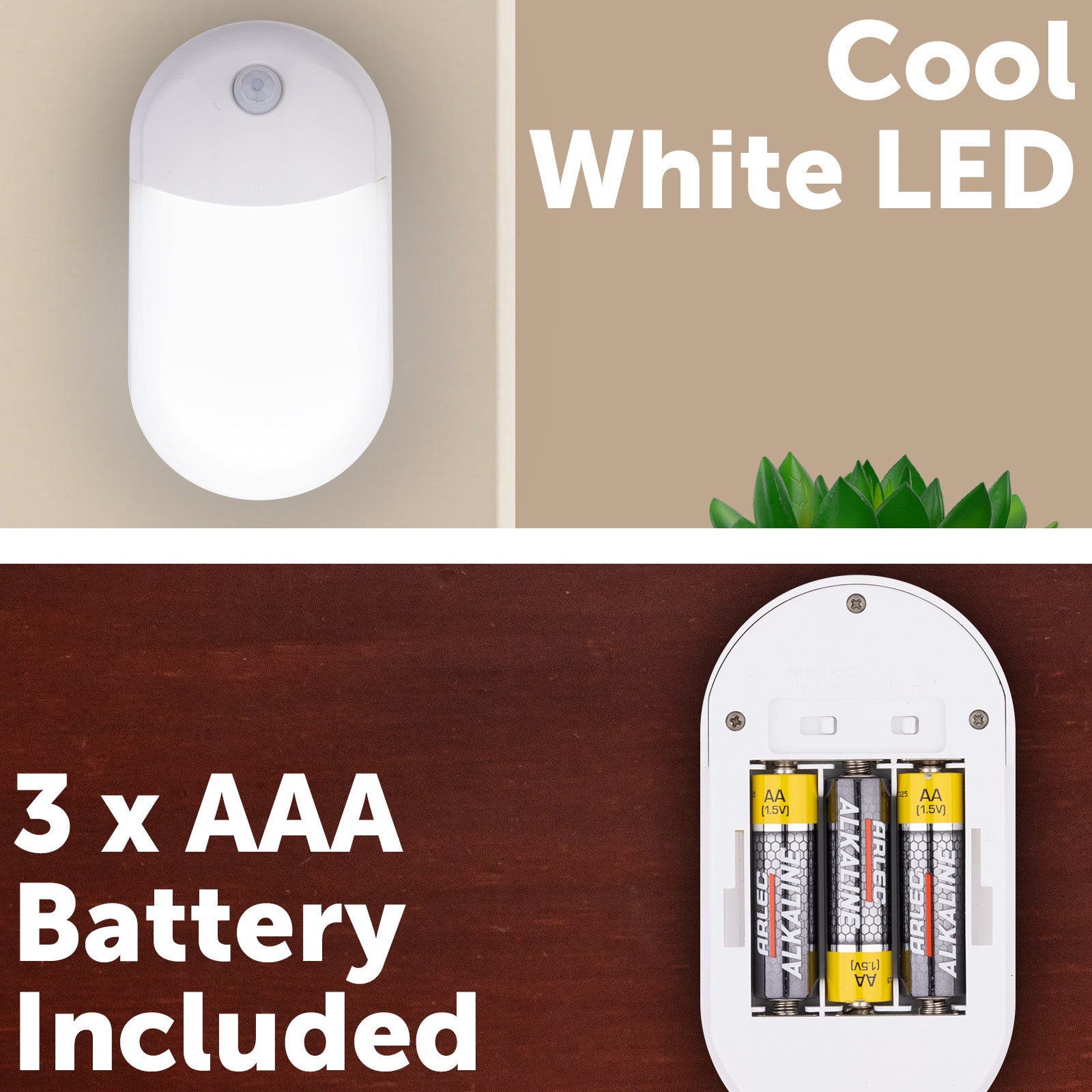 Arlec linkable LED nightlight with motion activation for bedrooms, stairs, and hallways