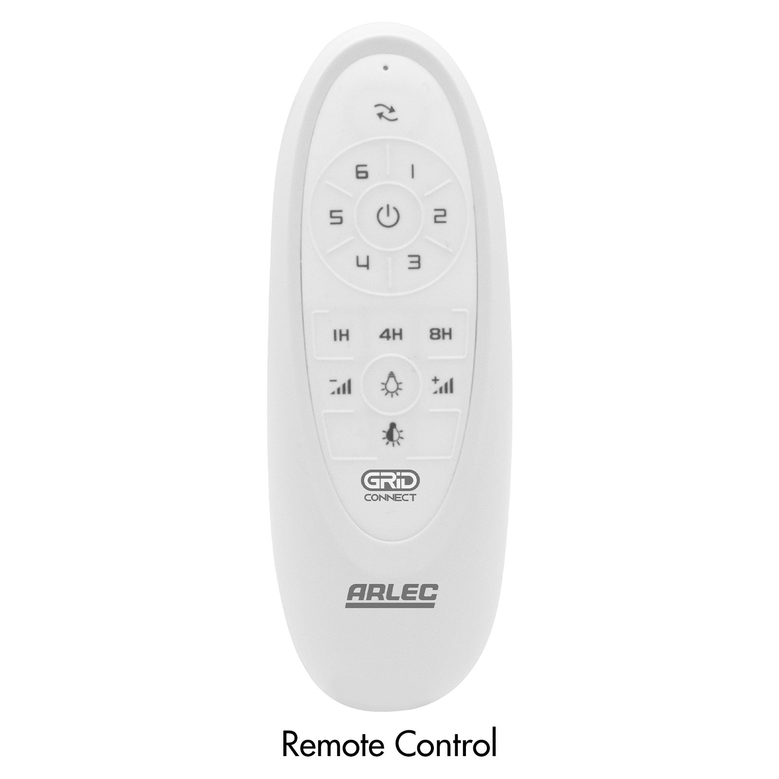 Arlec 130cm black smart ceiling fan with LED light and 6-speed remote