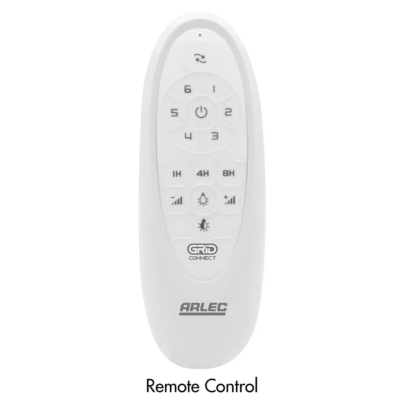 Arlec 130cm black smart ceiling fan with LED light and 6-speed remote