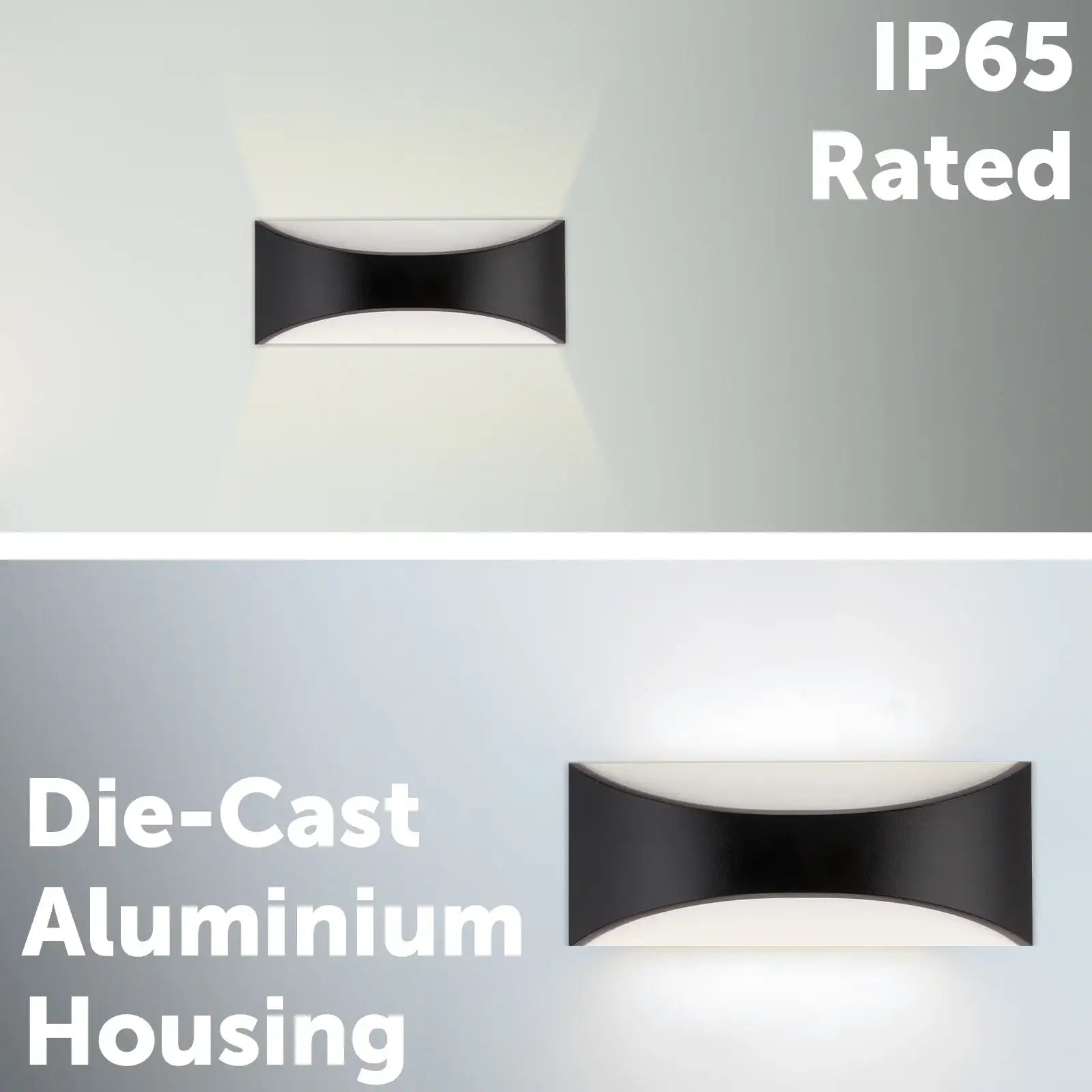Arlec Marina CCT LED Exterior Wall Light Black - exterior wall light, energy efficient LED, CCT selectable light