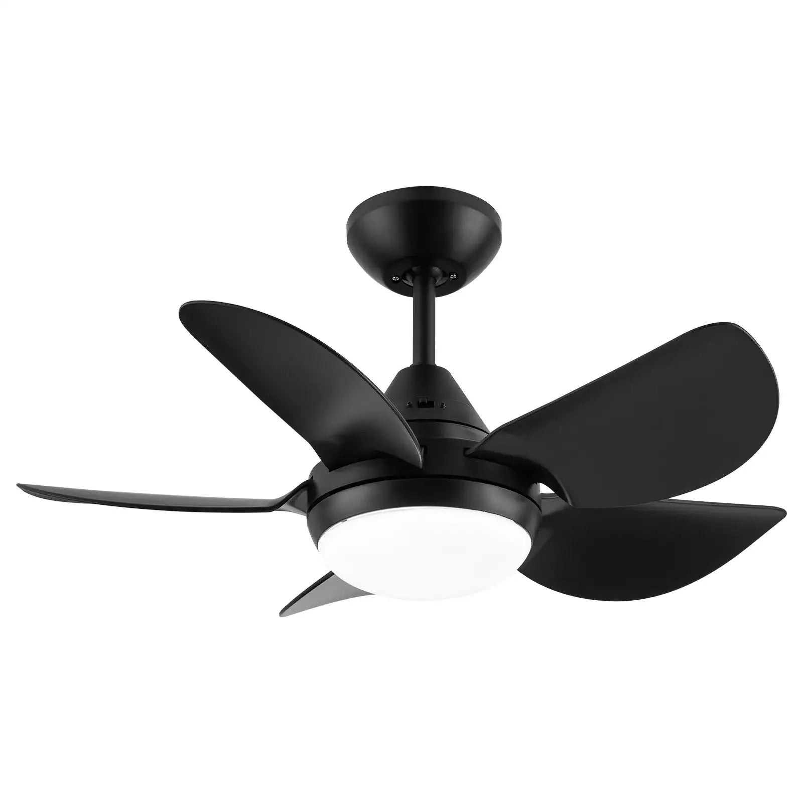 arlec 76cm maxy ceiling fan – compact 5 blade ceiling fan with light; tri-colour led black fan; energy-saving home fan