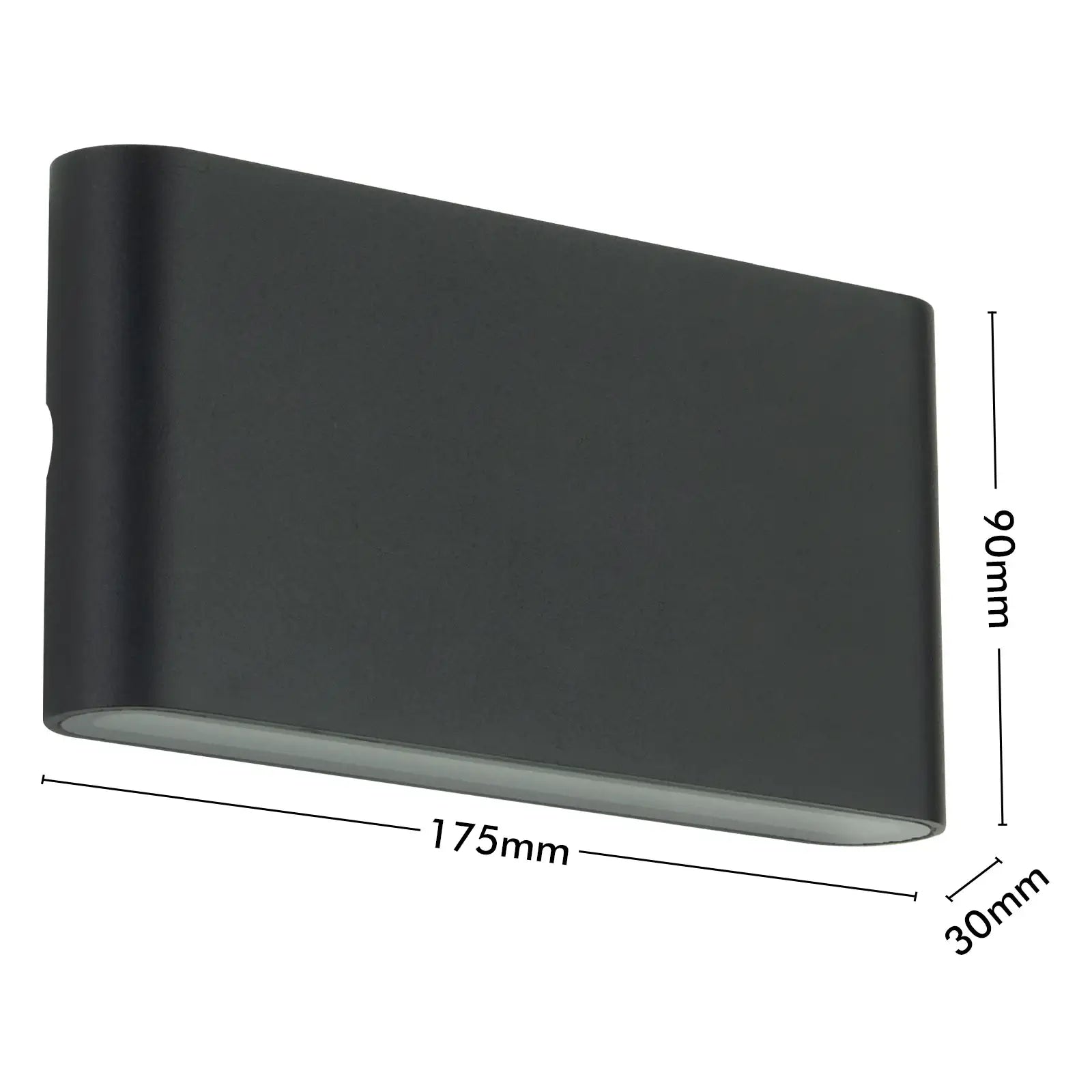 Arlec Medium Doppia LED CCT Slim Line Wall Light - exterior wall light, energy efficient LED, CCT selectable light